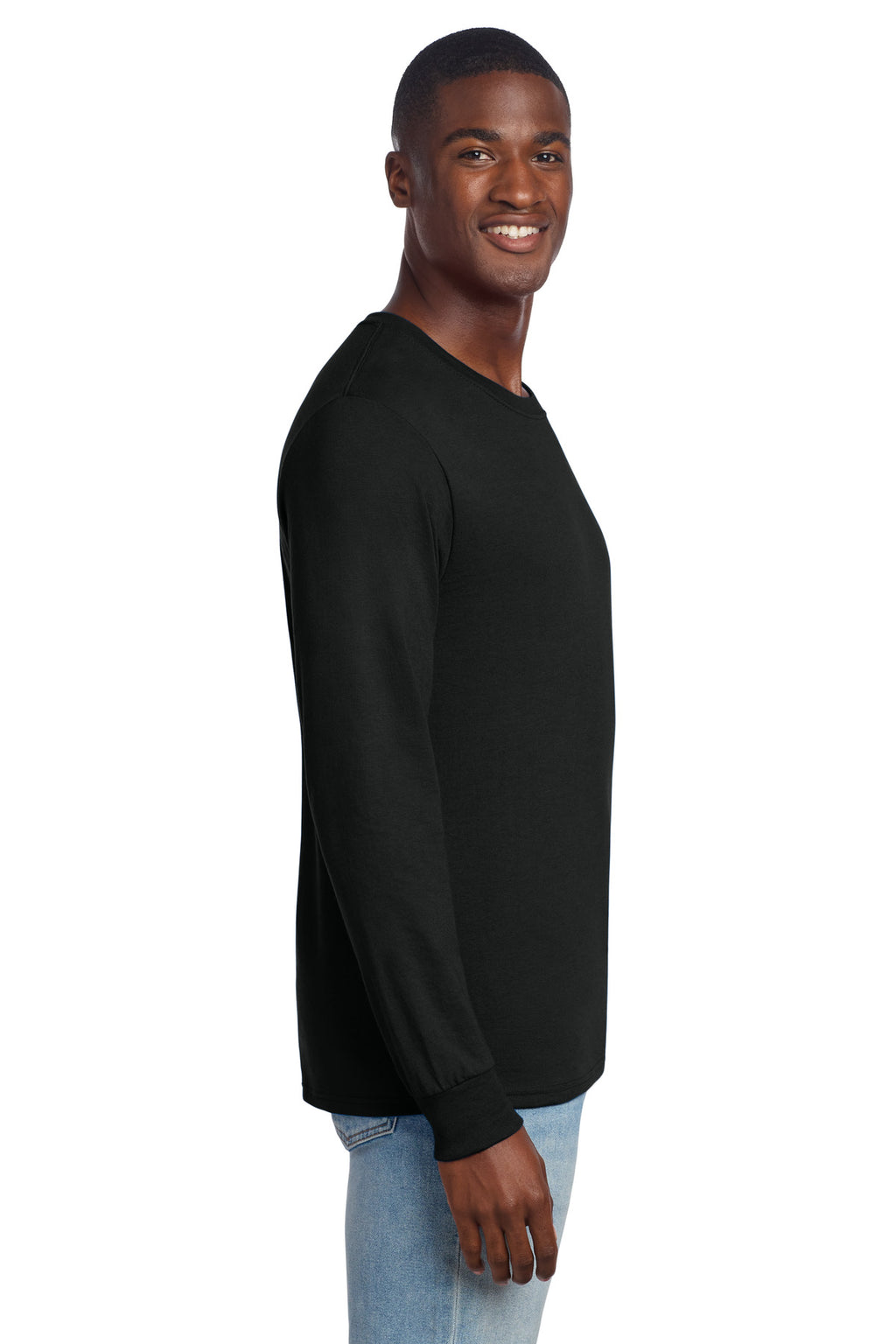 Jerzees Premium Blend Ring Spun Long Sleeve T-Shirt 560LS - Black Ink - side