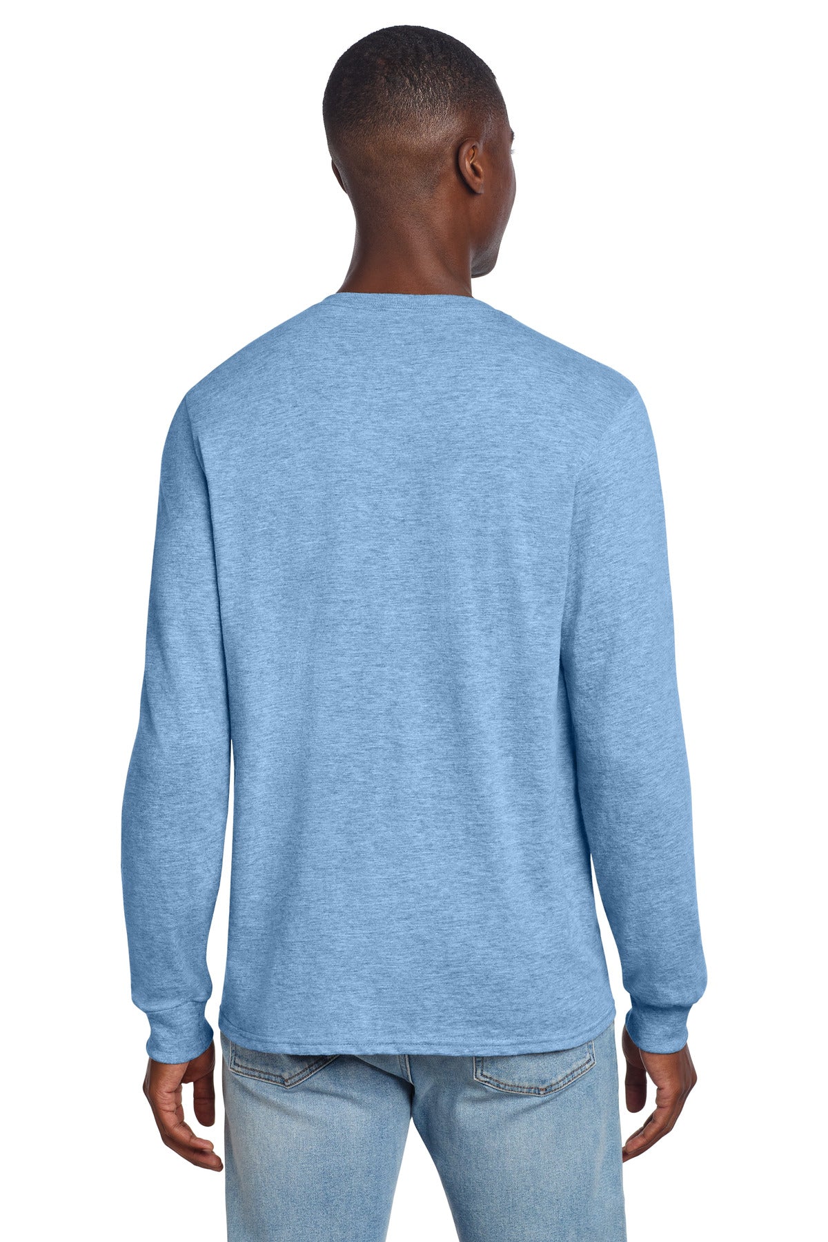 Jerzees Premium Blend Ring Spun Long Sleeve T-Shirt 560LS - Carolina Heather - back