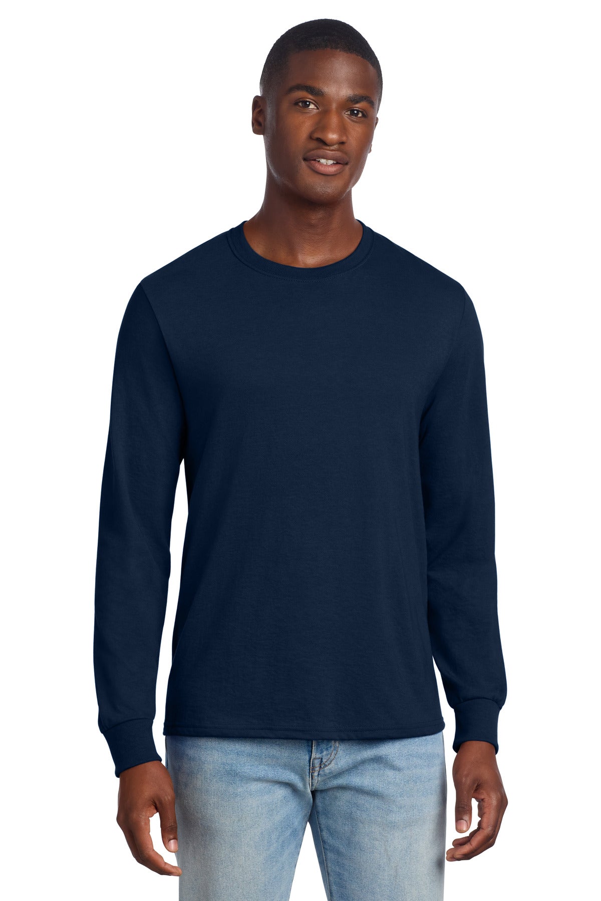 Jerzees Premium Blend Ring Spun Long Sleeve T-Shirt 560LS - J. Navy - front
