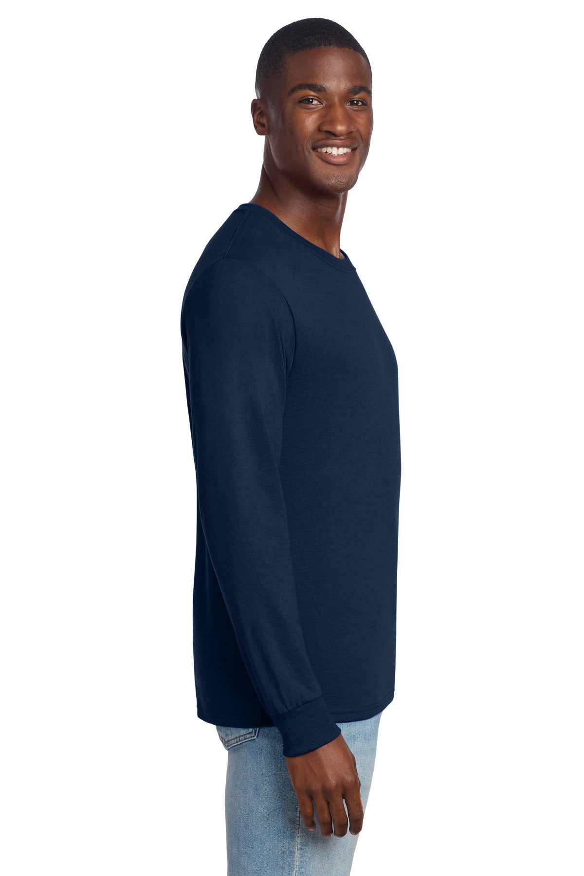 Jerzees Premium Blend Ring Spun Long Sleeve T-Shirt 560LS - J. Navy - side