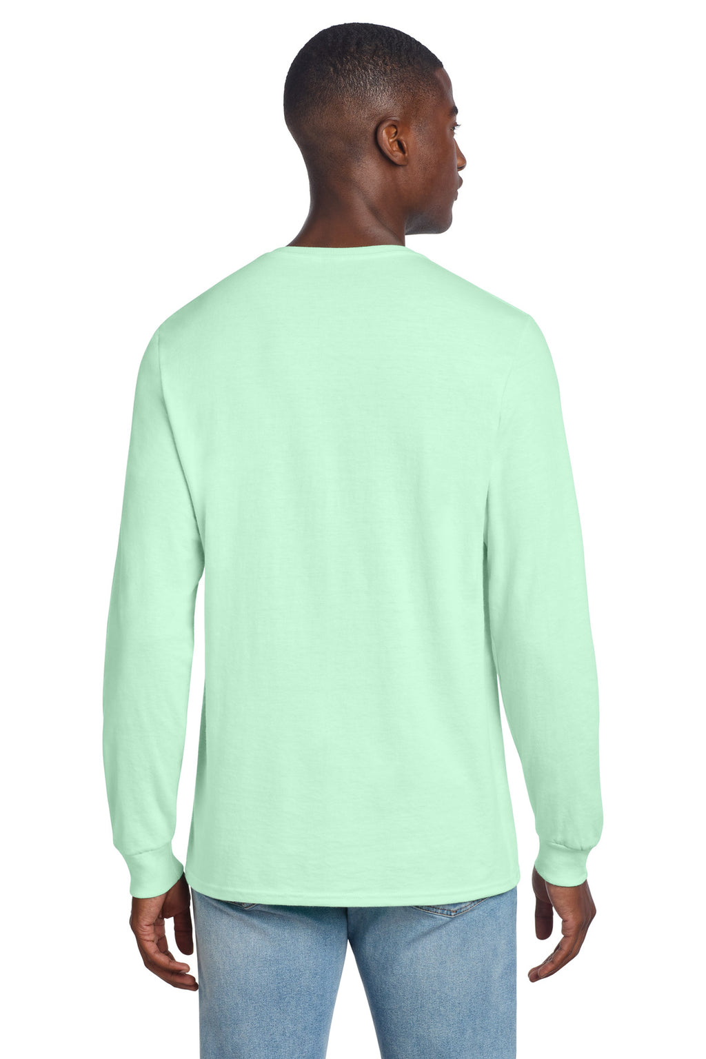 Jerzees Premium Blend Ring Spun Long Sleeve T-Shirt 560LS - Mint To Be - back