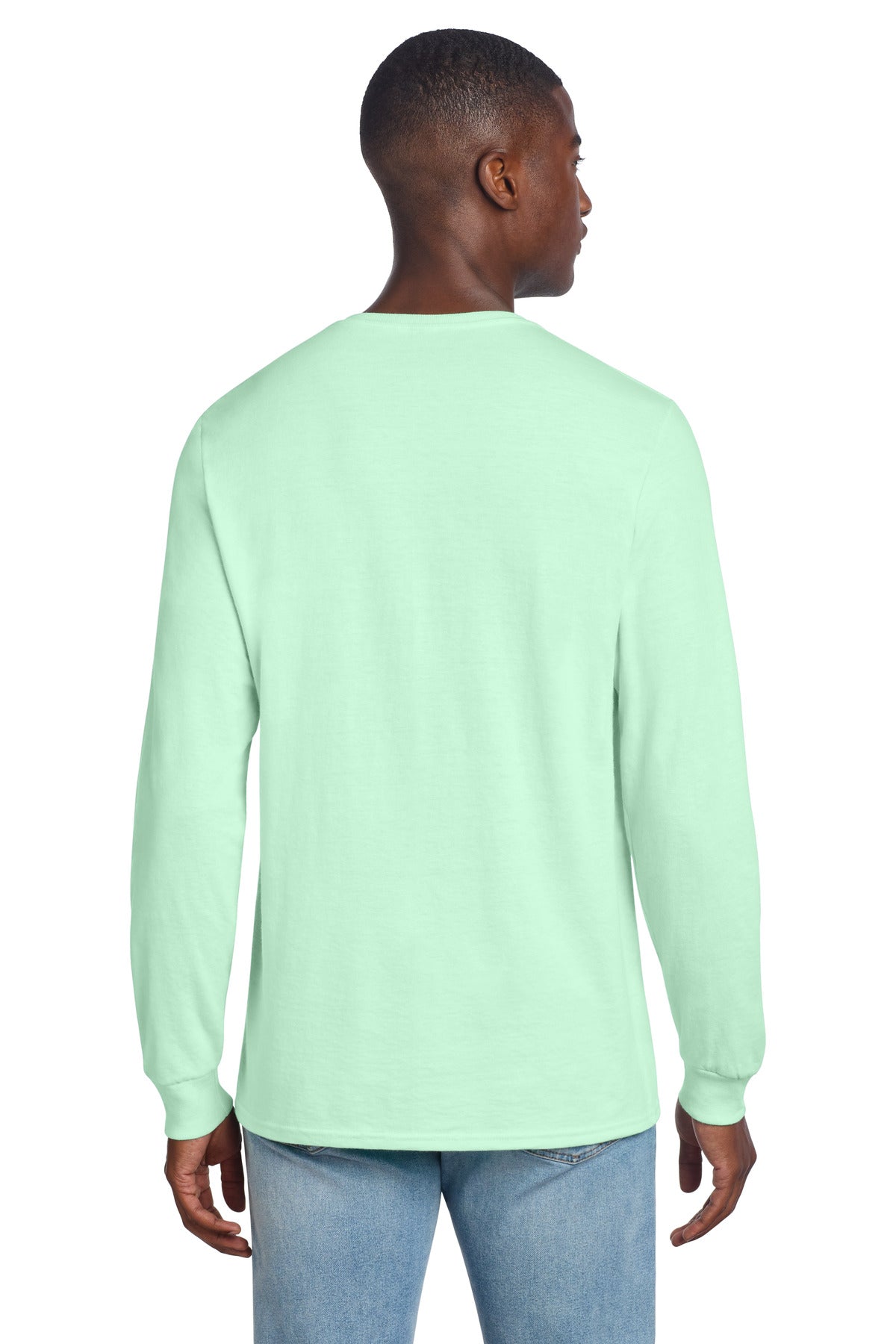 Jerzees Premium Blend Ring Spun Long Sleeve T-Shirt 560LS - Mint To Be - back