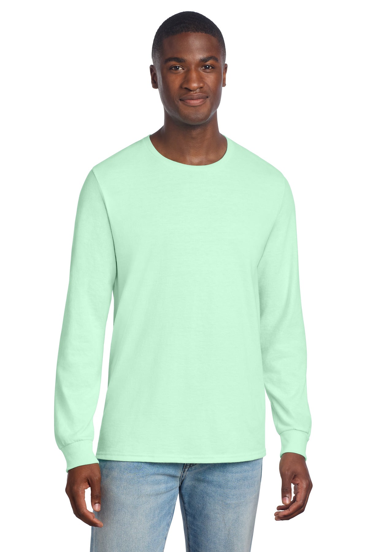 Jerzees Premium Blend Ring Spun Long Sleeve T-Shirt 560LS - Mint To Be - front
