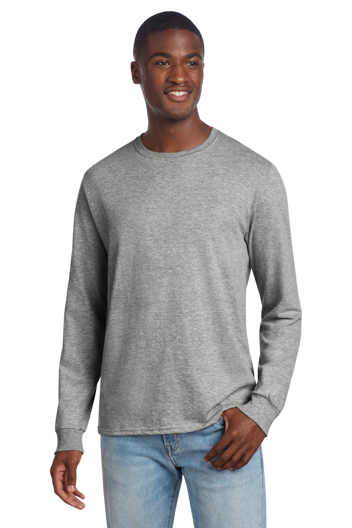 Jerzees Premium Blend Ring Spun Long Sleeve T-Shirt 560LS - Oxford - front