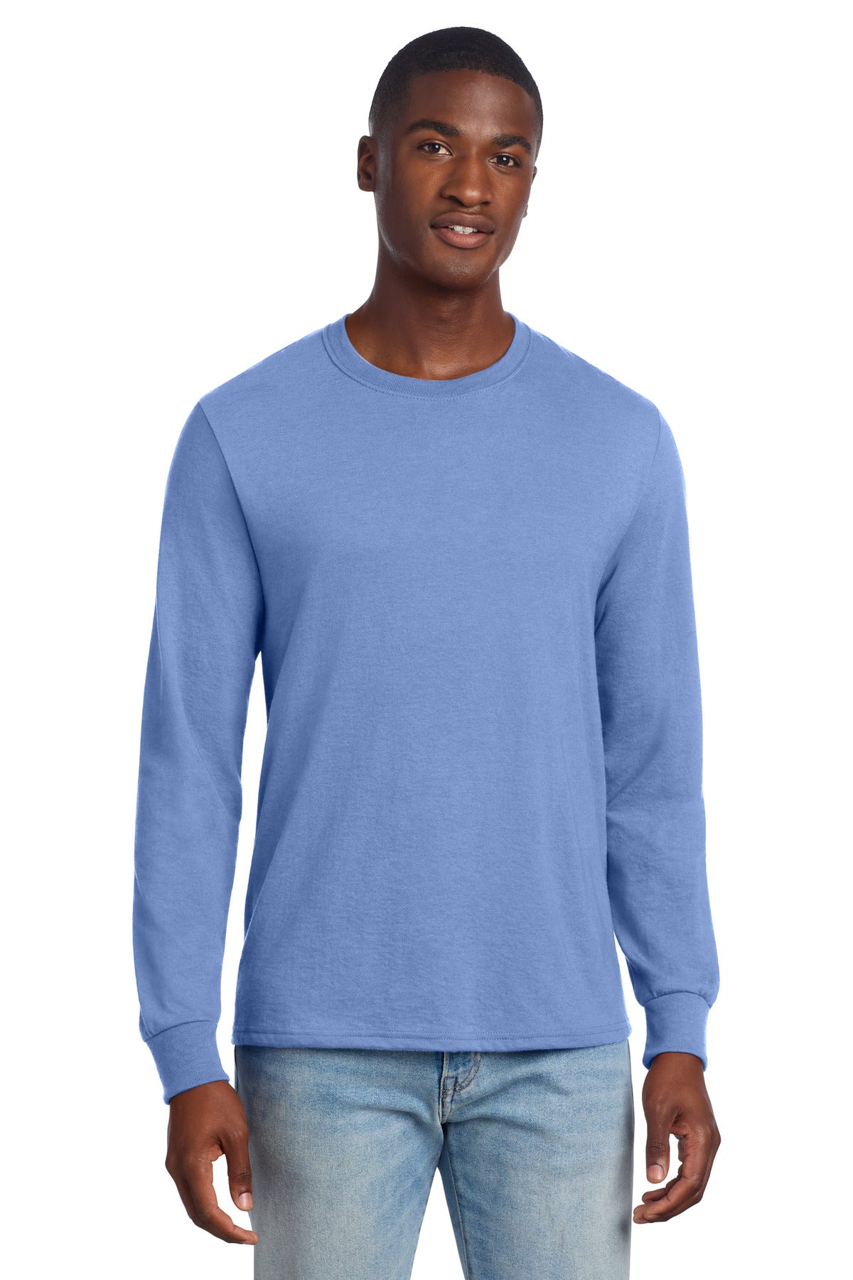 Jerzees Premium Blend Ring Spun Long Sleeve T-Shirt 560LS - Purple Iris - front