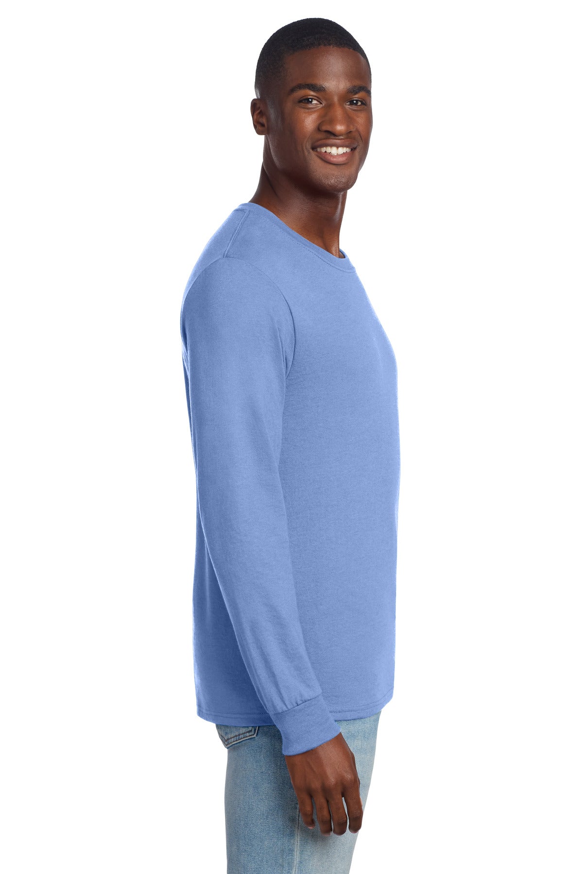 Jerzees Premium Blend Ring Spun Long Sleeve T-Shirt 560LS - Purple Iris - side
