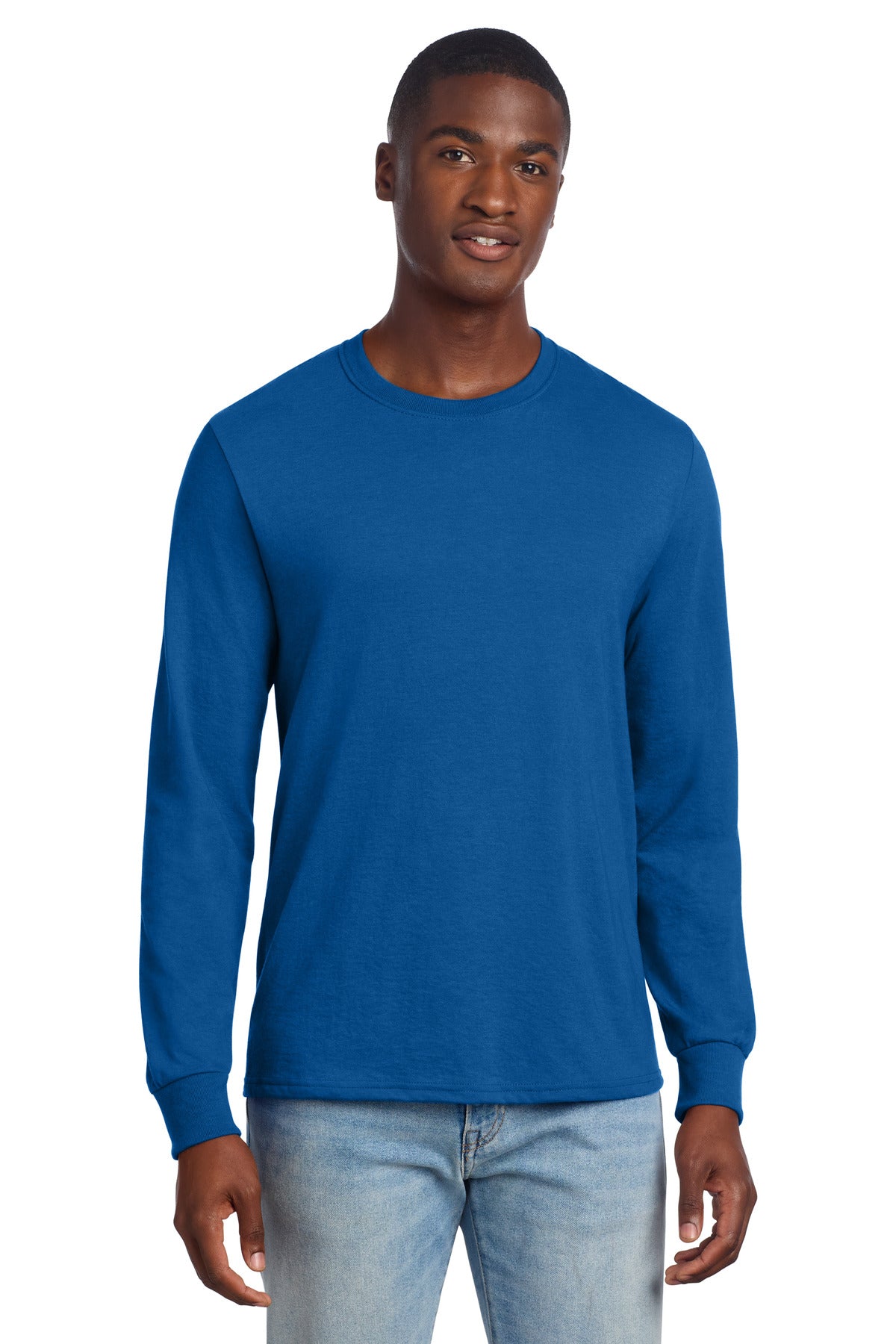 Jerzees Premium Blend Ring Spun Long Sleeve T-Shirt 560LS - Royal - front