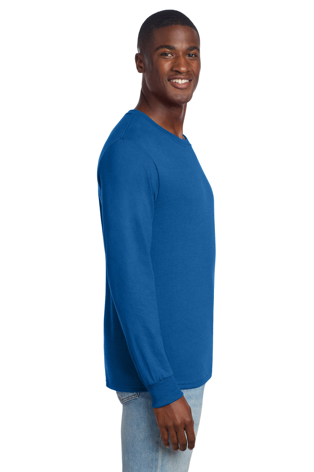Jerzees Premium Blend Ring Spun Long Sleeve T-Shirt 560LS - Royal - side
