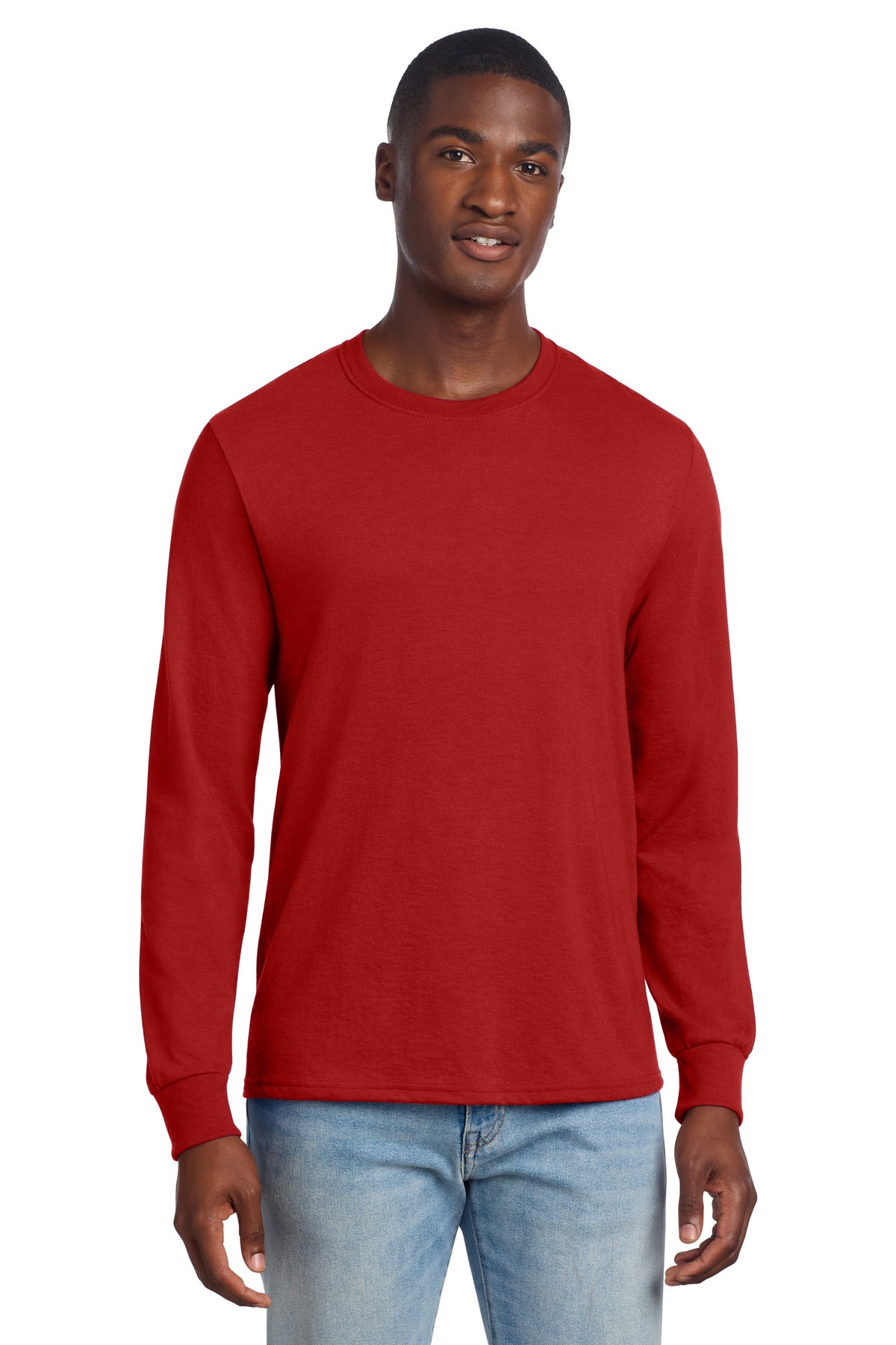Jerzees Premium Blend Ring Spun Long Sleeve T-Shirt 560LS - True Red - front