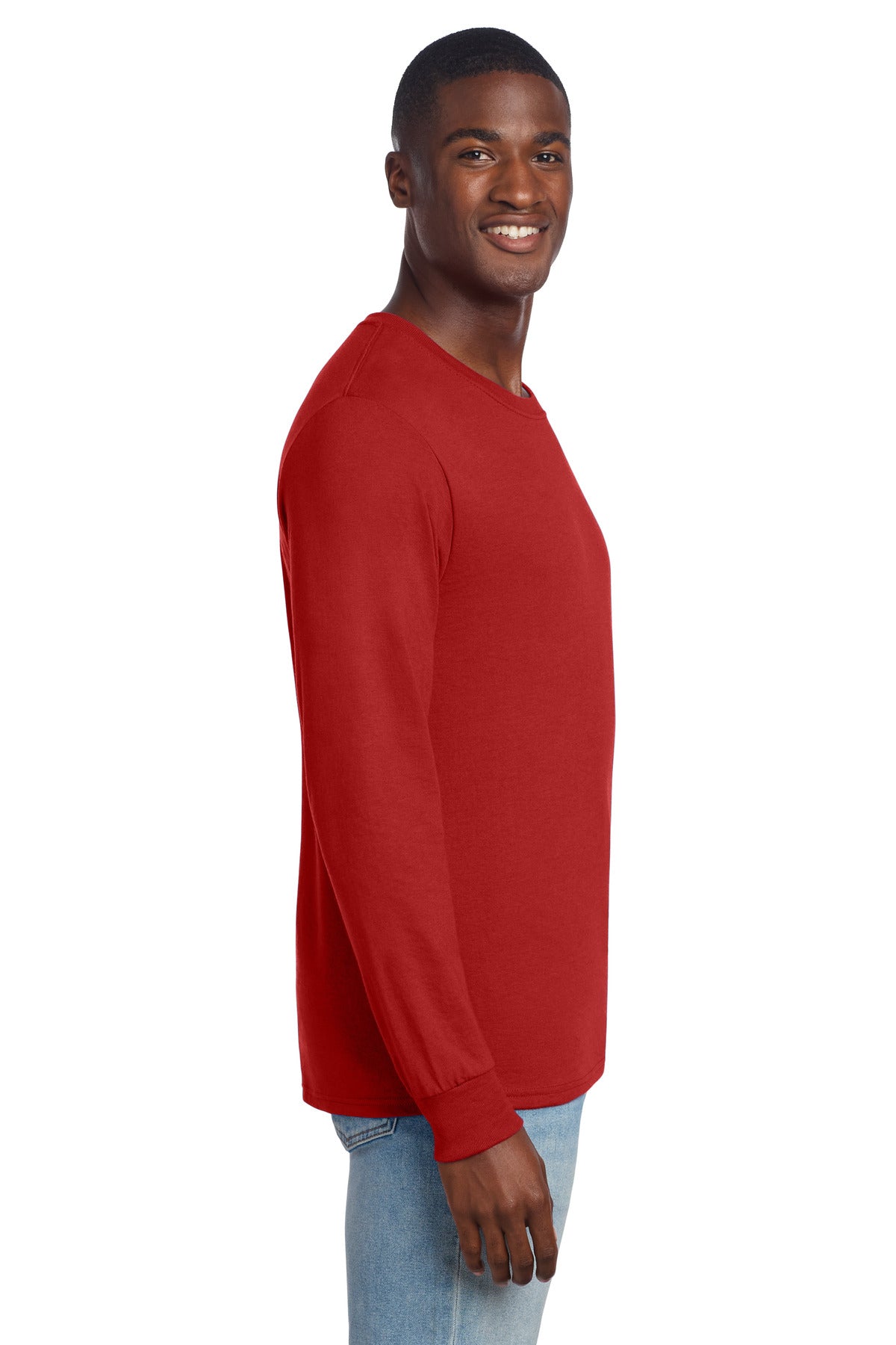 Jerzees Premium Blend Ring Spun Long Sleeve T-Shirt 560LS - True Red - side