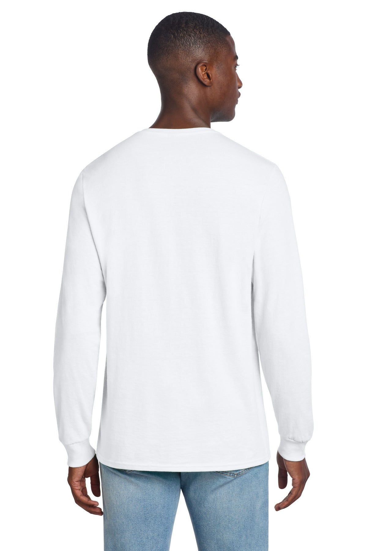Jerzees Premium Blend Ring Spun Long Sleeve T-Shirt 560LS - White - back