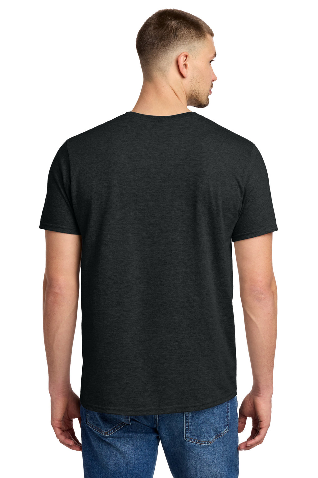 Jerzees Premium Blend Ring Spun T-Shirt 560M - Black Ink Heather - back