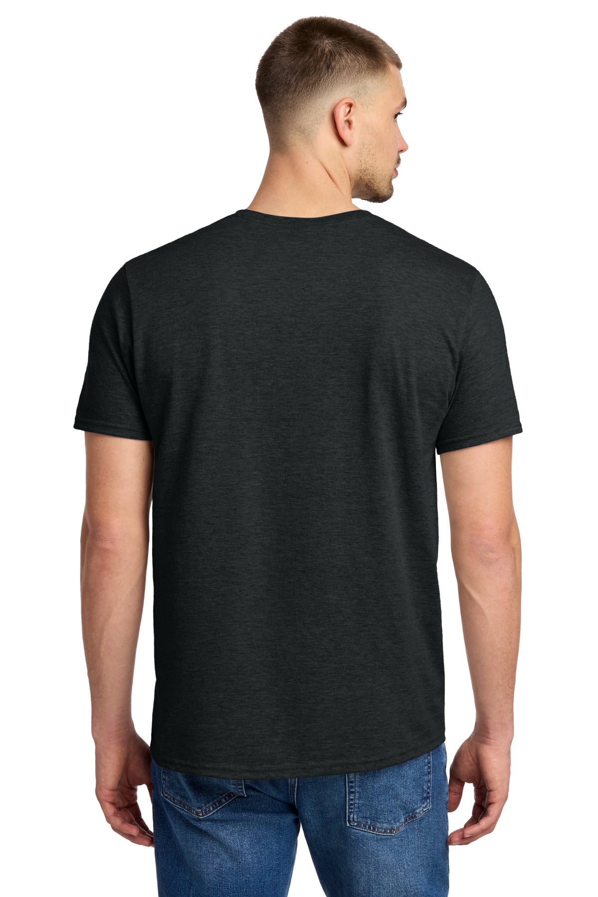 Jerzees Premium Blend Ring Spun T-Shirt 560M - Black Ink Heather - back