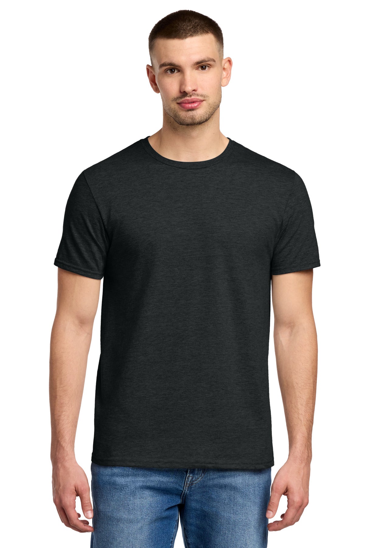 Jerzees Premium Blend Ring Spun T-Shirt 560M - Black Ink Heather - front