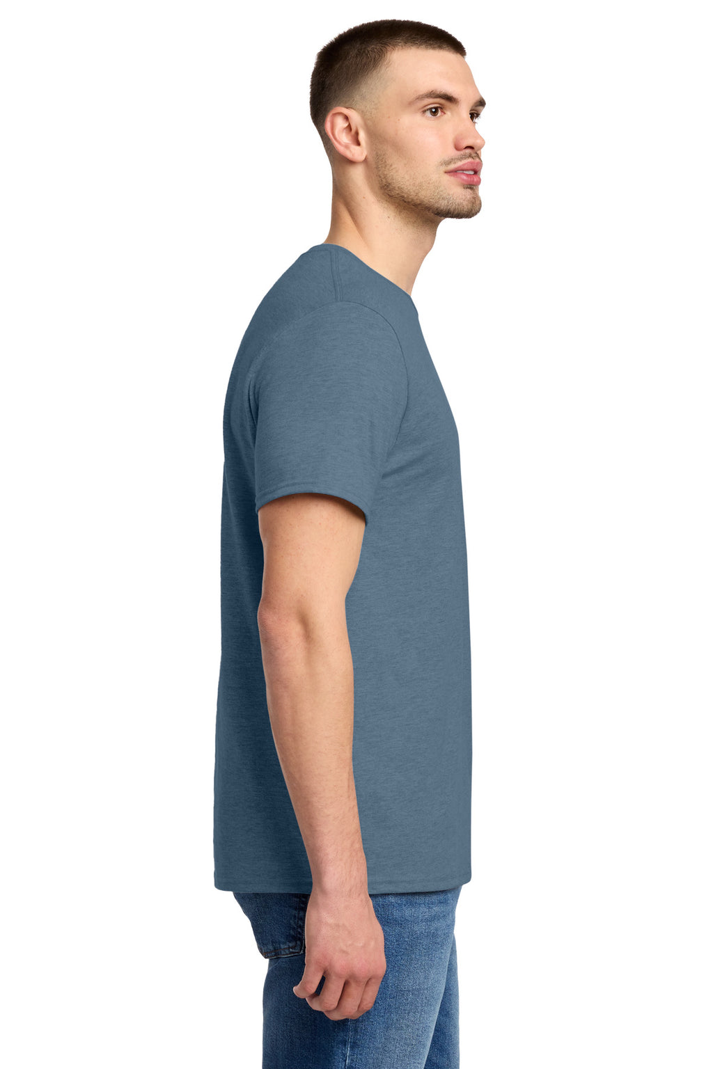 Jerzees Premium Blend Ring Spun T-Shirt 560M - Denim Heather - side