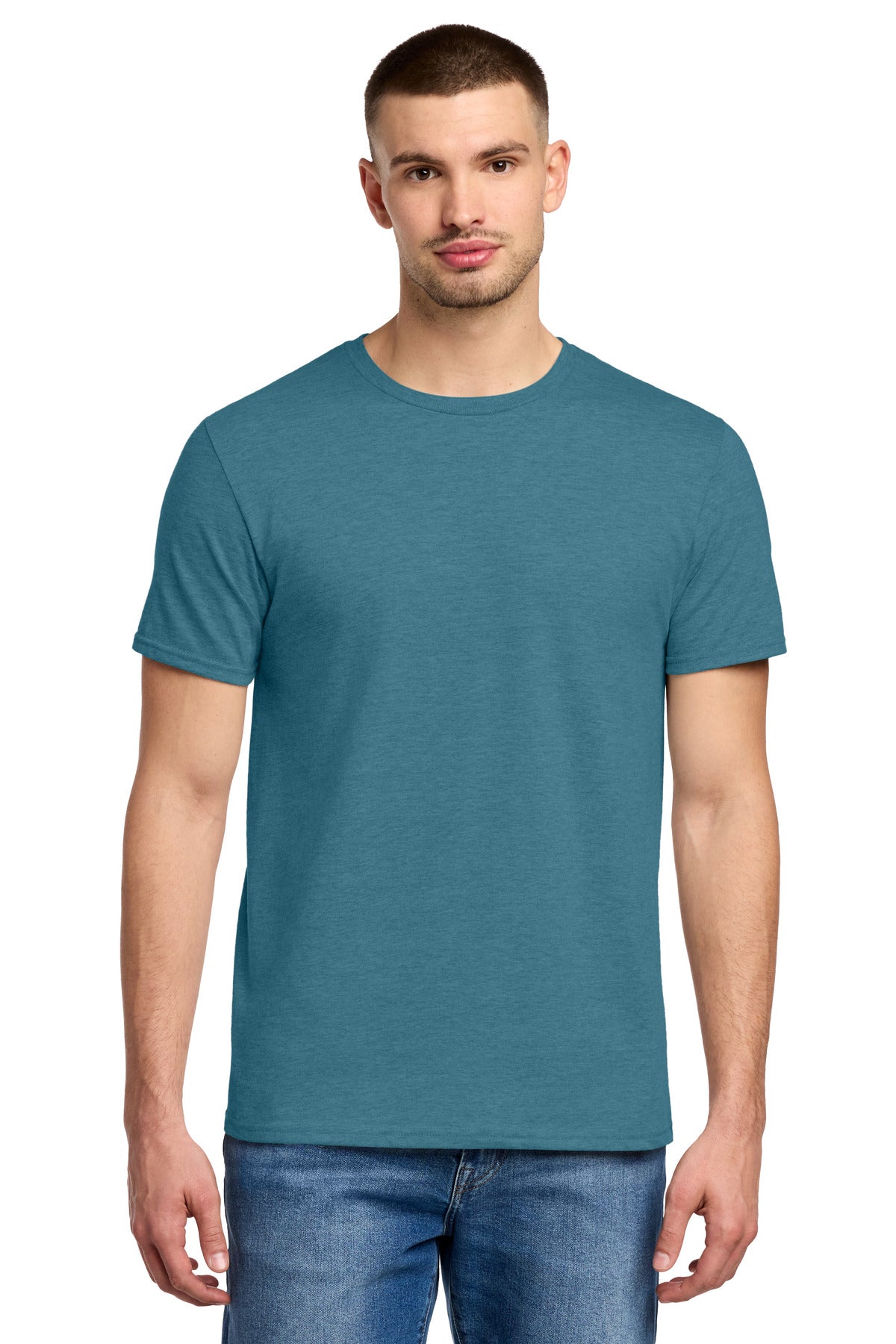 Jerzees Premium Blend Ring Spun T-Shirt 560M - Digital Teal Heather - front