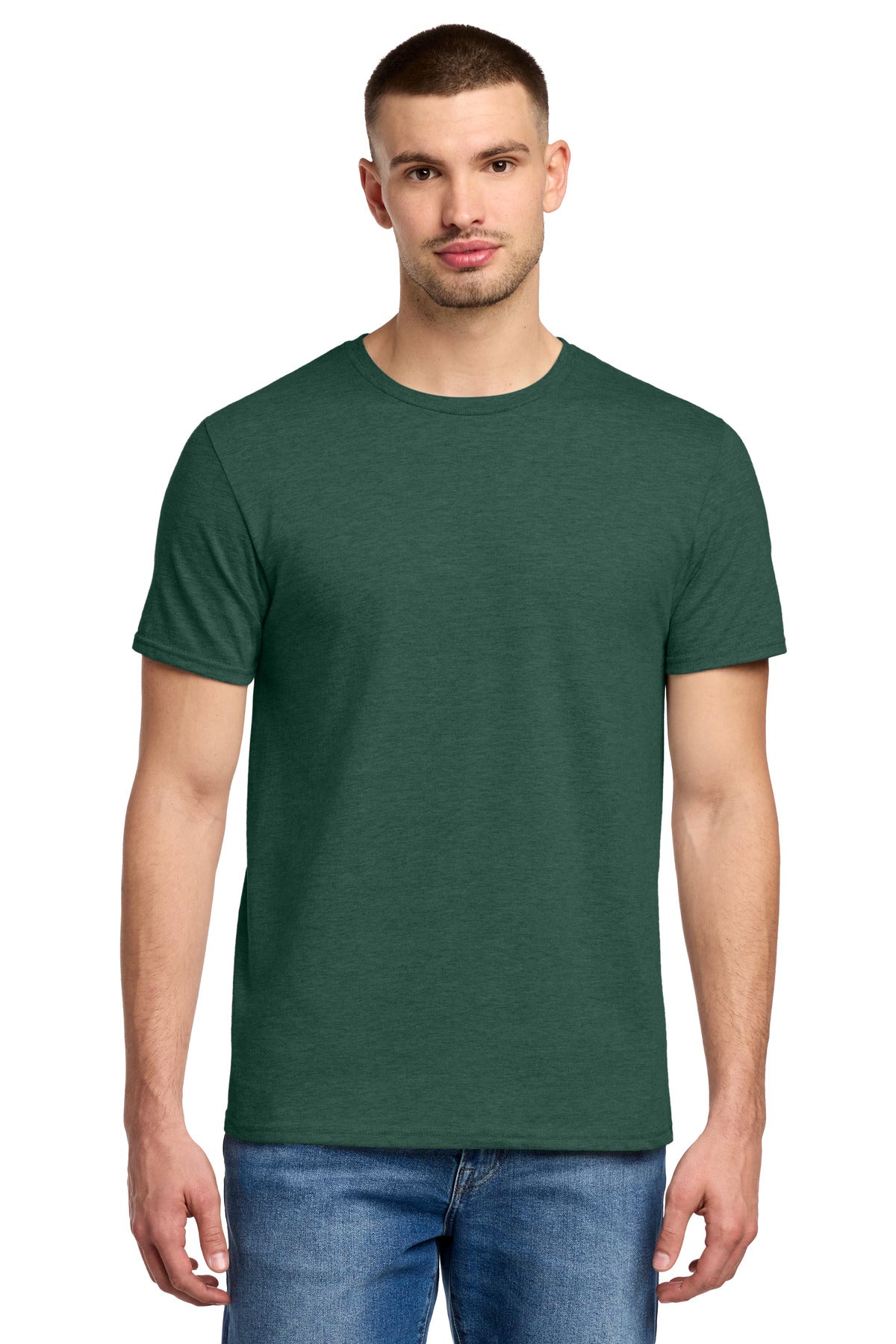 Jerzees Premium Blend Ring Spun T-Shirt 560M - Forest Green Heather - front