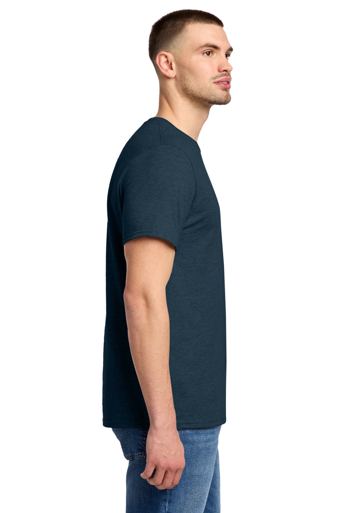 Jerzees Premium Blend Ring Spun T-Shirt 560M - Indigo Heather - side
