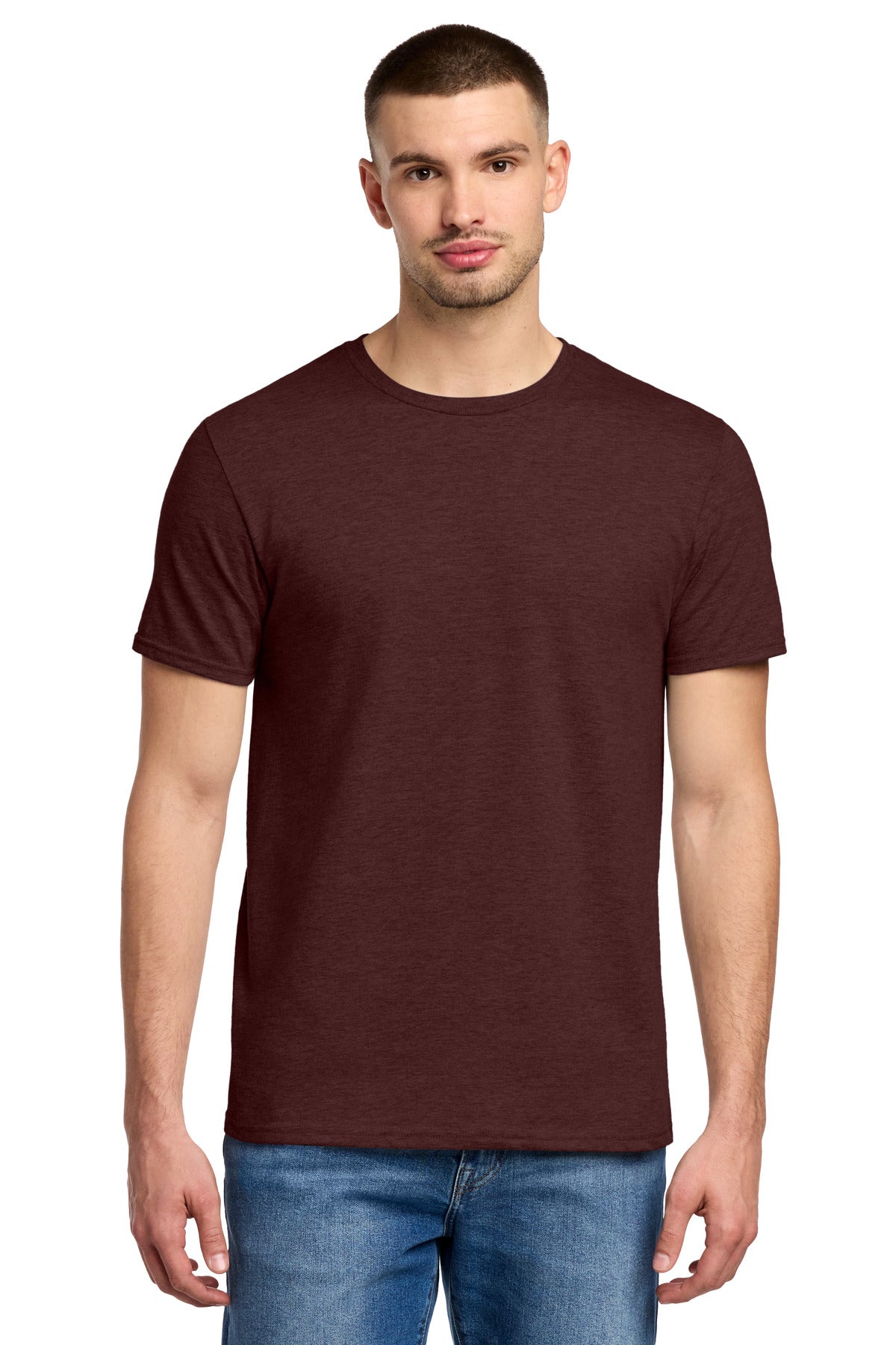 Jerzees Premium Blend Ring Spun T-Shirt 560M - Maroon Heather - front