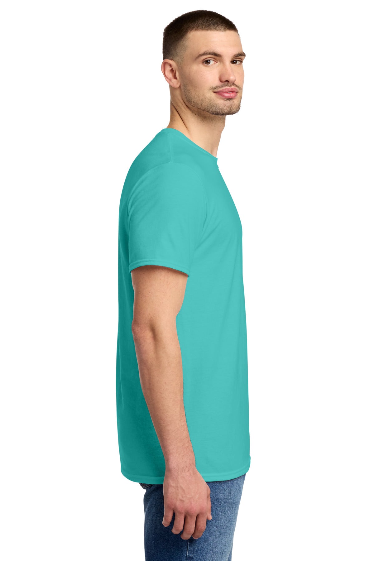 Jerzees Premium Blend Ring Spun T-Shirt 560M - Scuba Blue - side