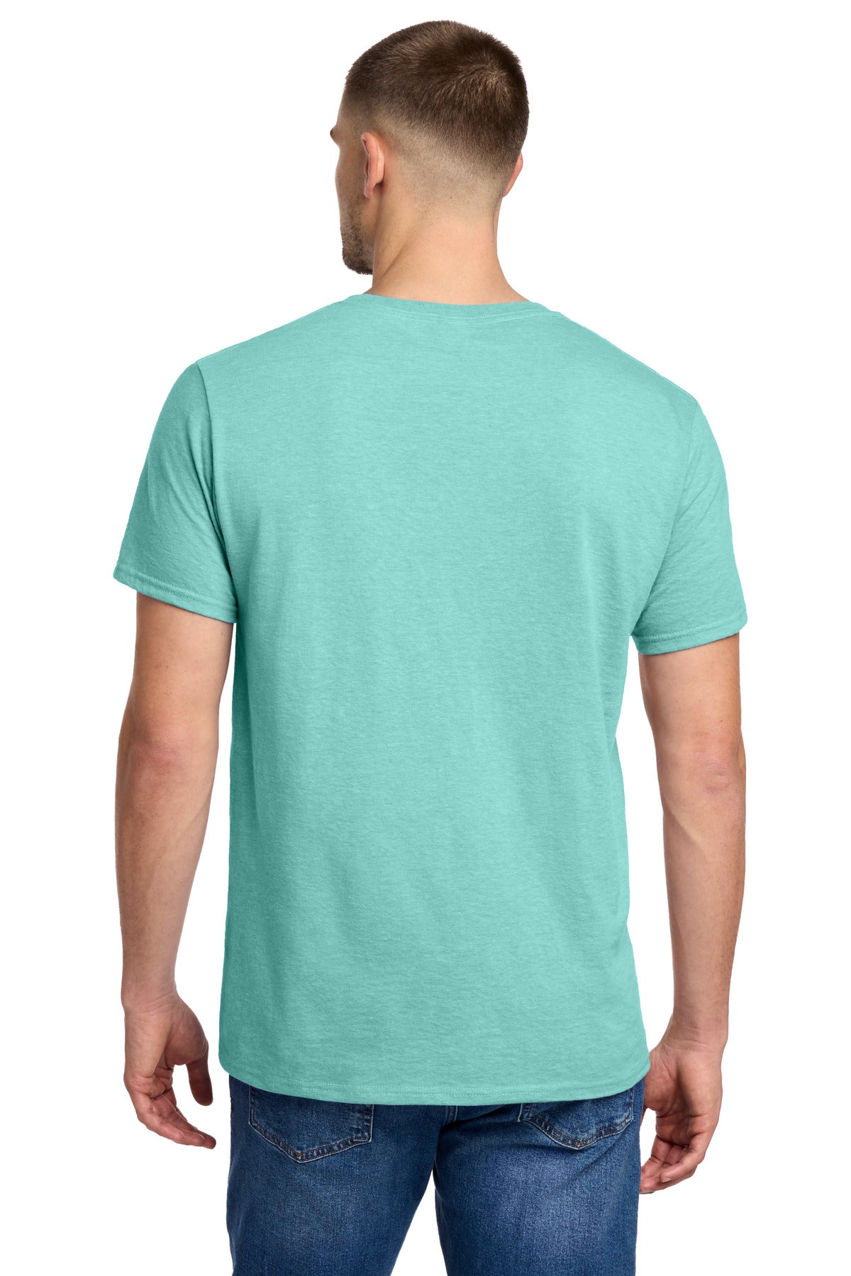 Jerzees Premium Blend Ring Spun T-Shirt 560M - Simply Aqua Heather - back