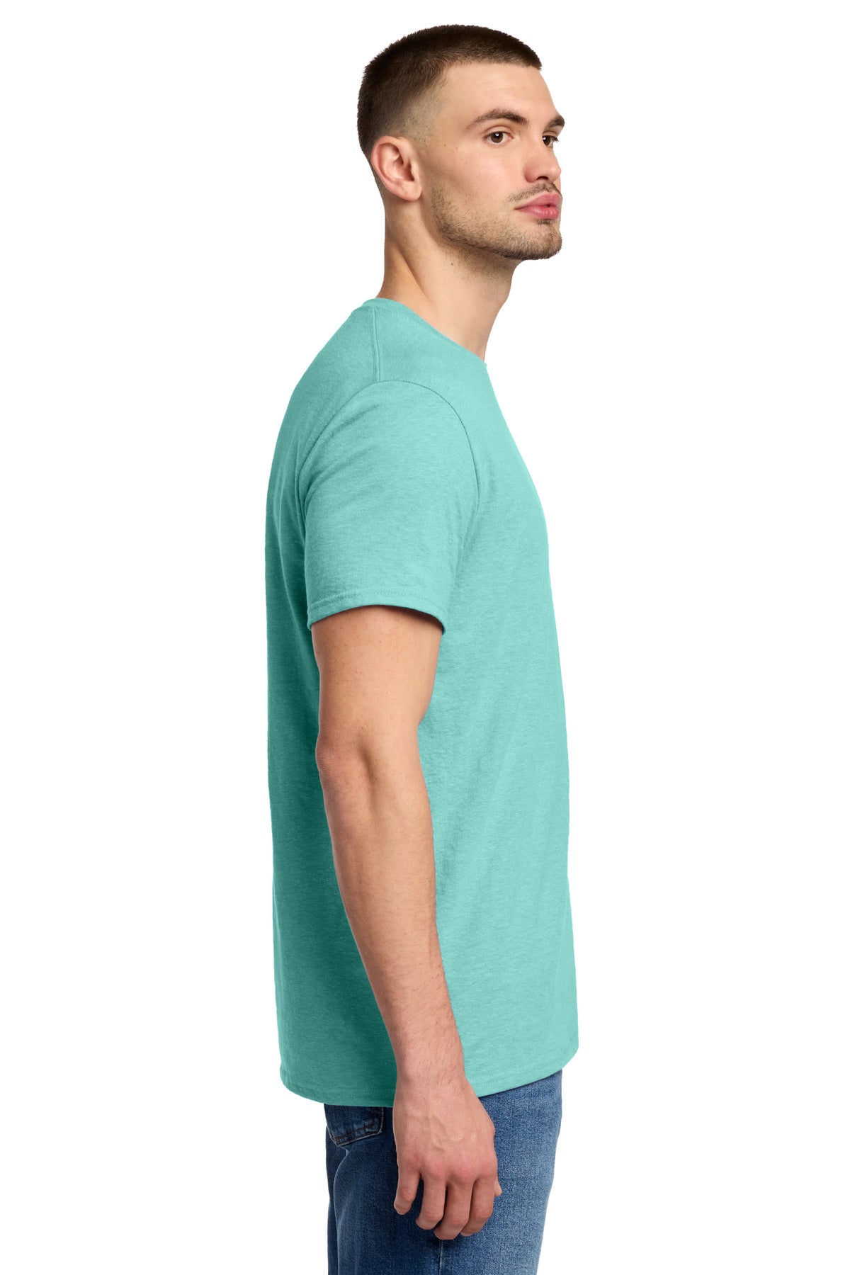 Jerzees Premium Blend Ring Spun T-Shirt 560M - Simply Aqua Heather - side