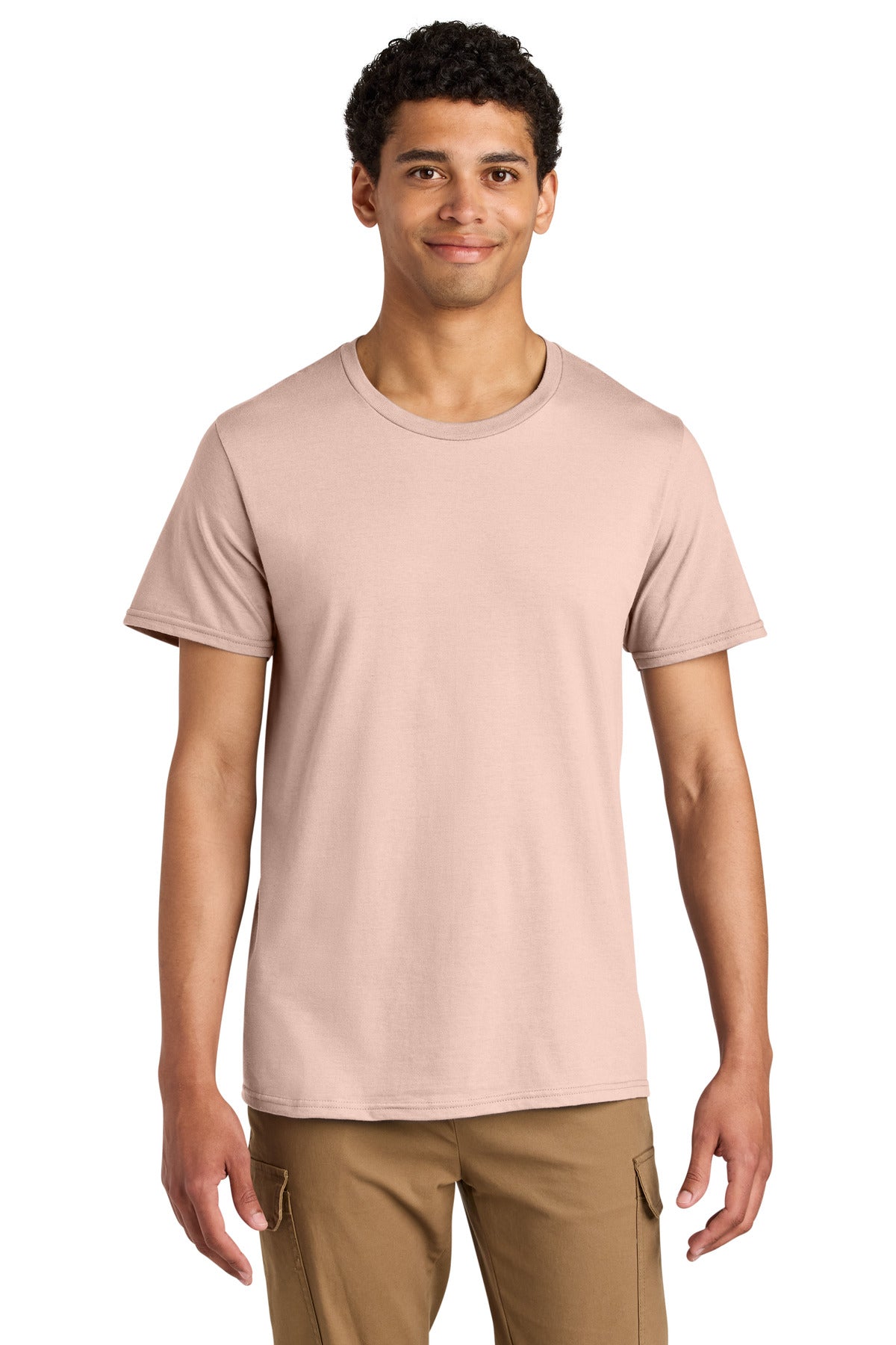 Jerzees Unisex Premium Combed Ring Spun Cotton Tee 570M - Blush Pink - front