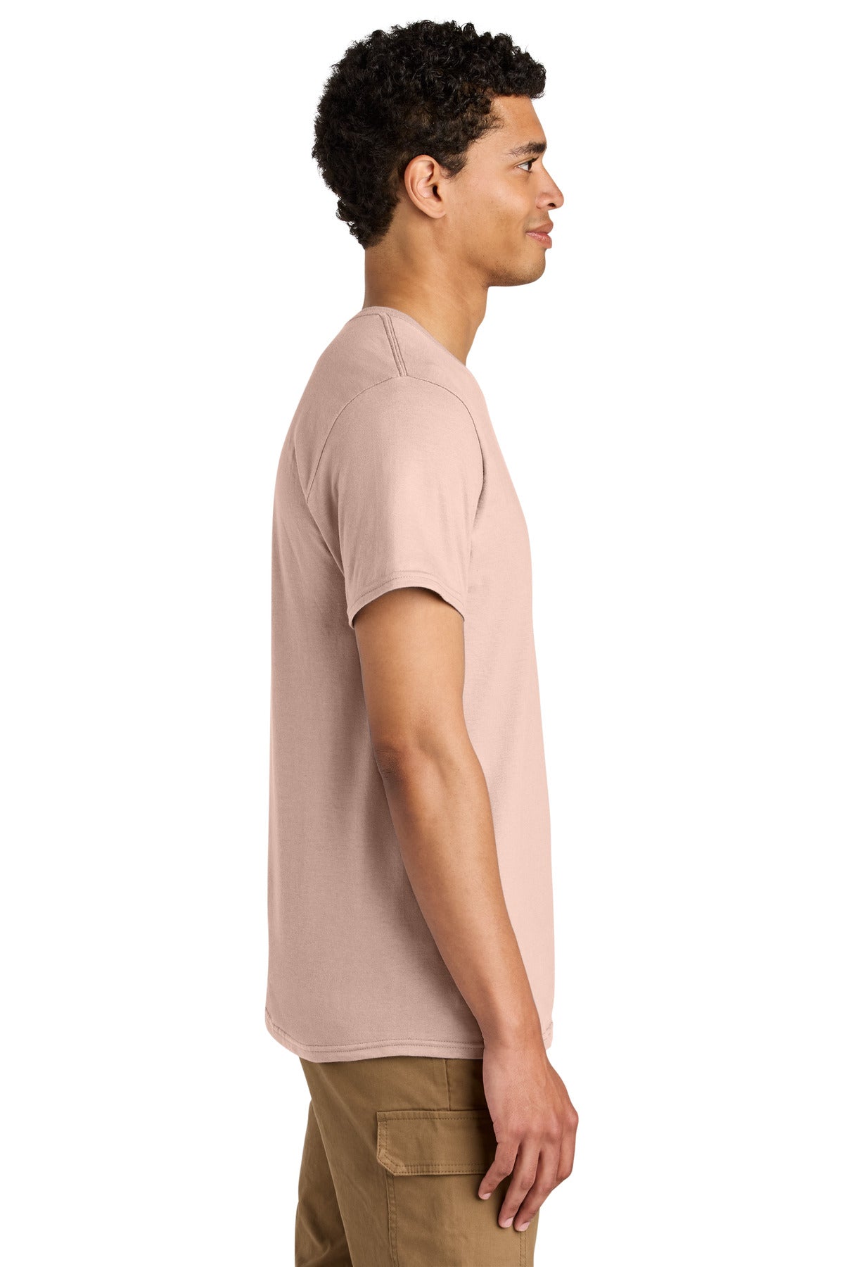 Jerzees Unisex Premium Combed Ring Spun Cotton Tee 570M - Blush Pink - side