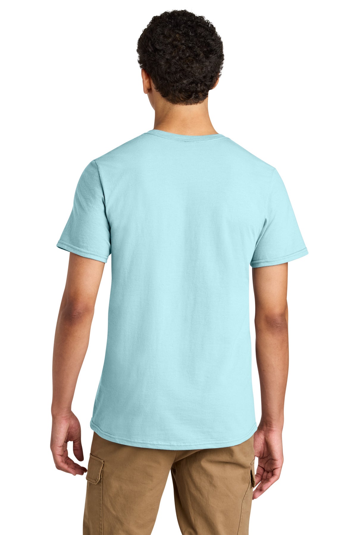 Jerzees Unisex Premium Combed Ring Spun Cotton Tee 570M - Breezy Blue - back