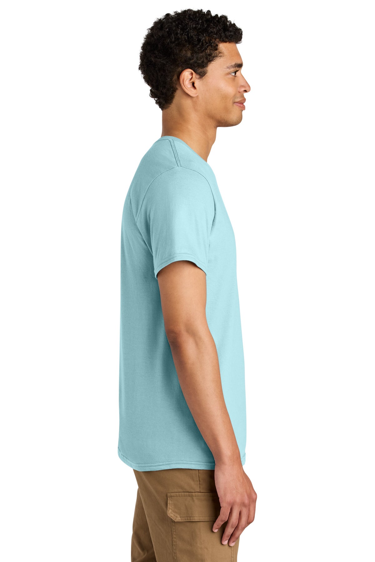 Jerzees Unisex Premium Combed Ring Spun Cotton Tee 570M - Breezy Blue - side