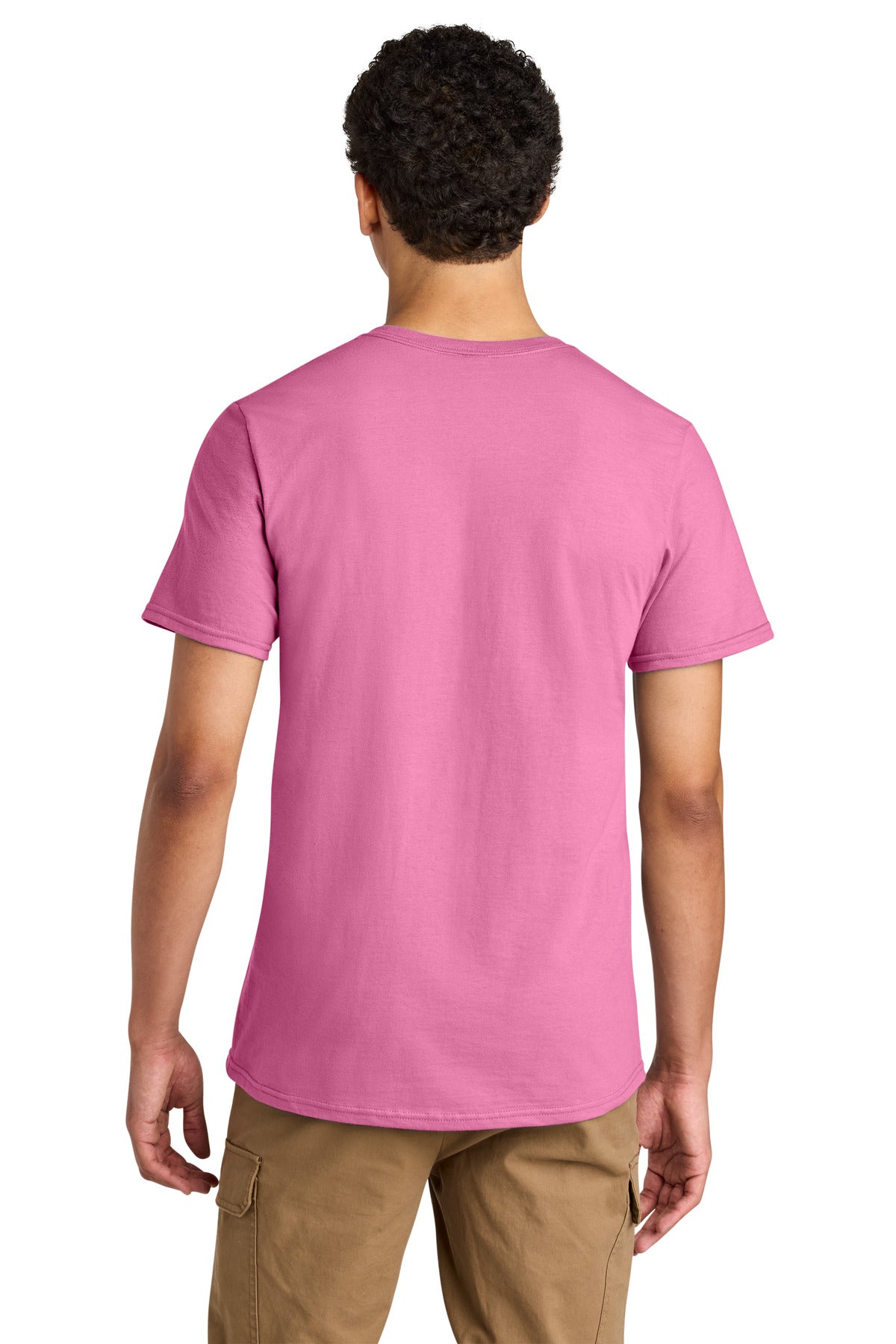 Jerzees Unisex Premium Combed Ring Spun Cotton Tee 570M - Bubblegum - back