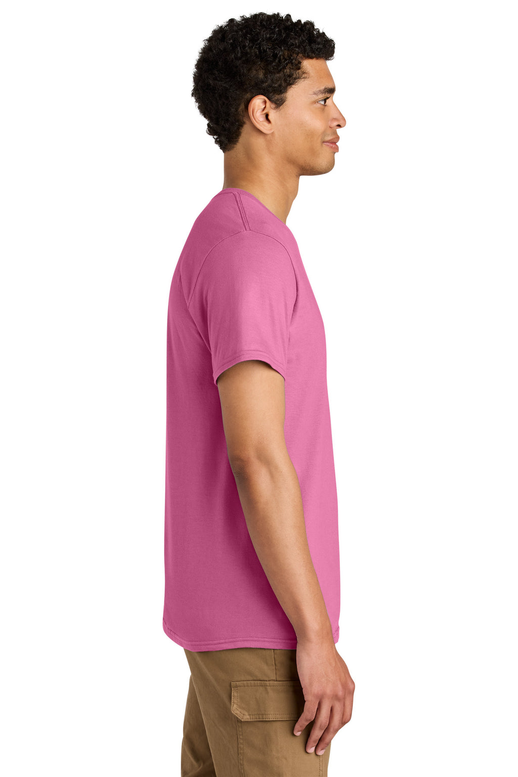 Jerzees Unisex Premium Combed Ring Spun Cotton Tee 570M - Bubblegum - side
