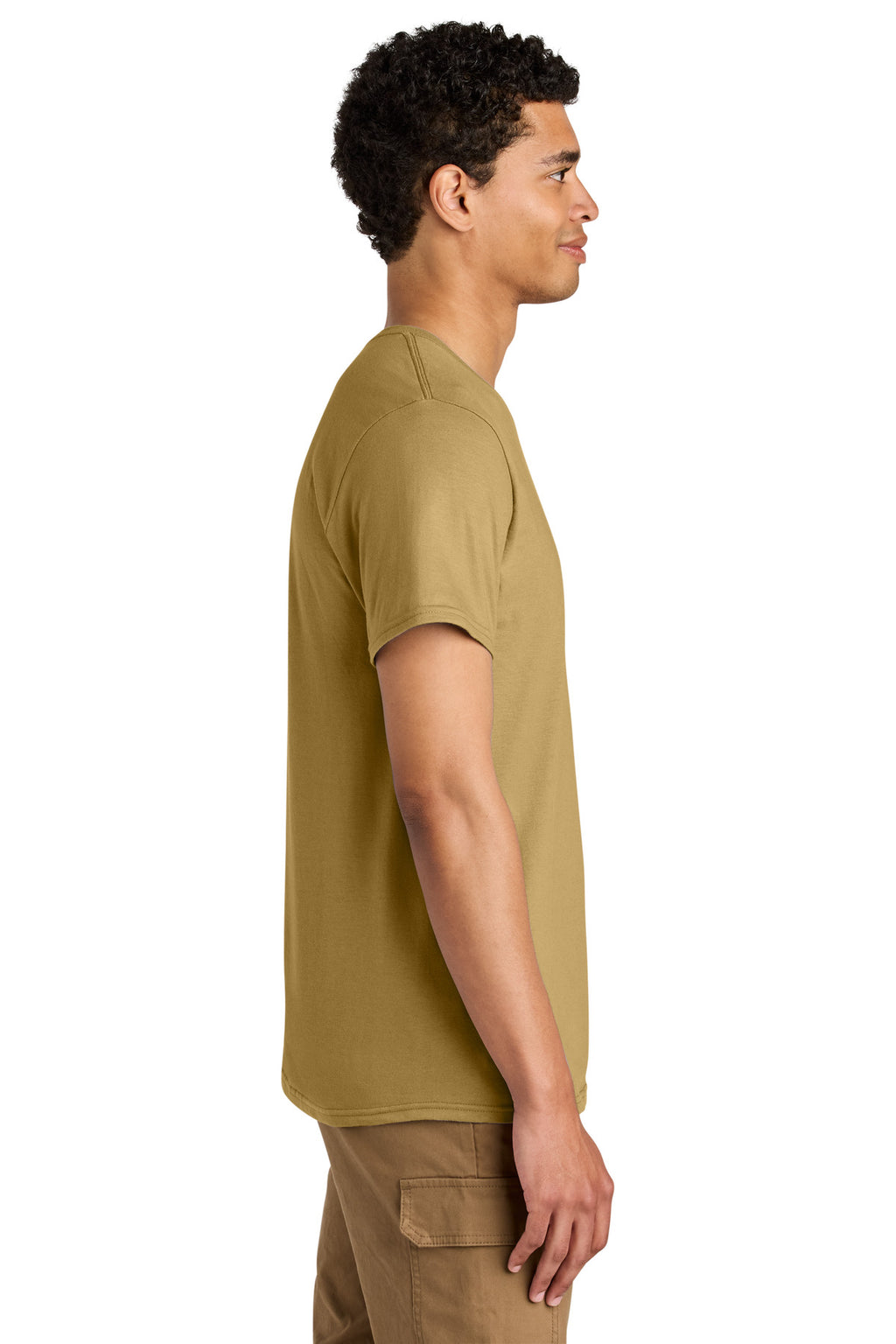 Jerzees Unisex Premium Combed Ring Spun Cotton Tee 570M - Butterscotch - side
