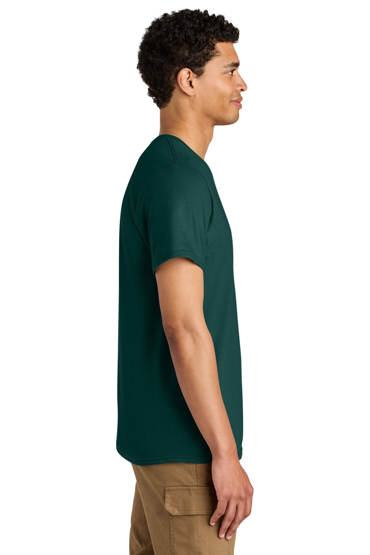 Jerzees Unisex Premium Combed Ring Spun Cotton Tee 570M - Deep Emerald - side