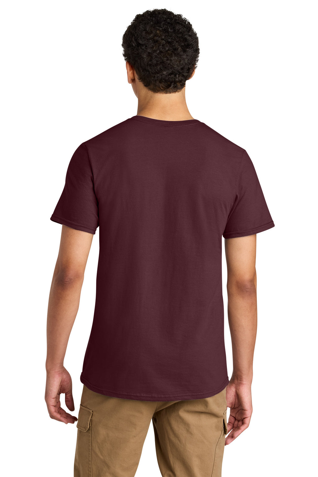Jerzees Unisex Premium Combed Ring Spun Cotton Tee 570M - Maroon - back