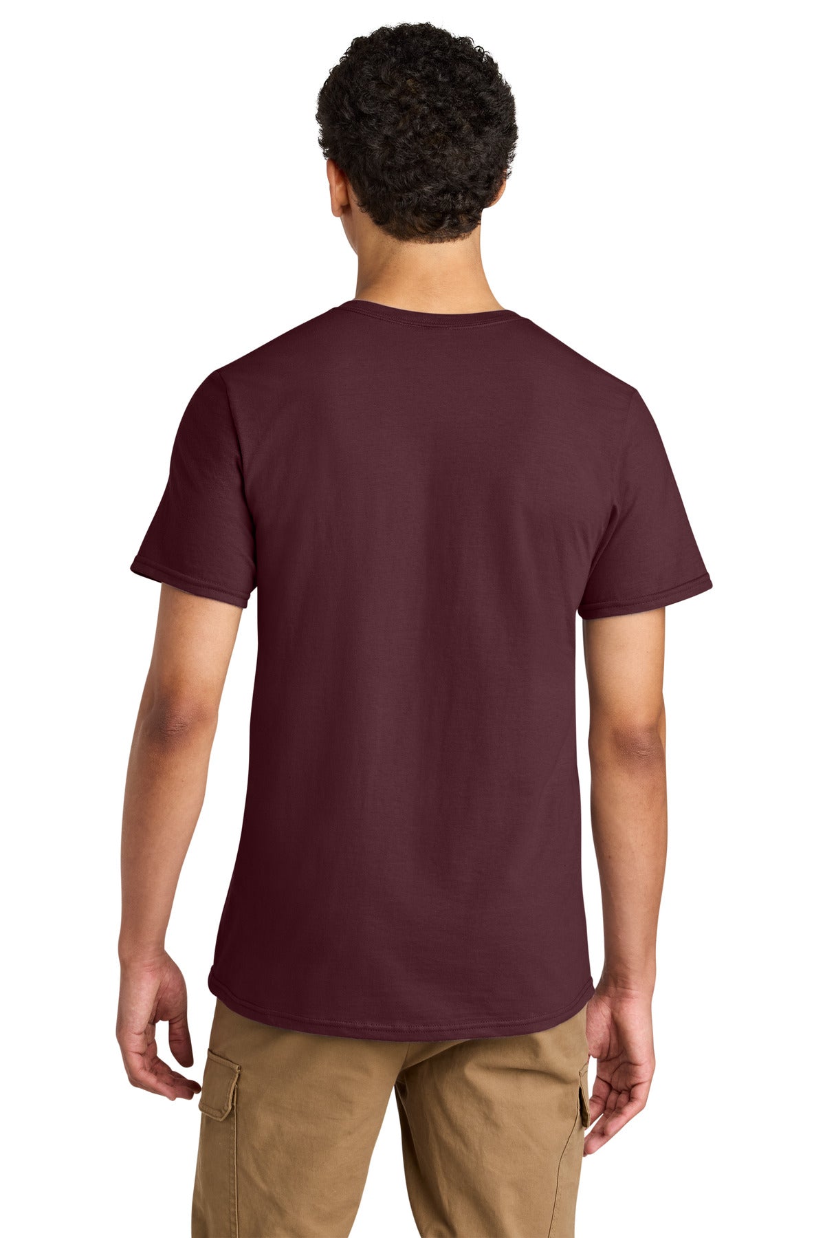 Jerzees Unisex Premium Combed Ring Spun Cotton Tee 570M - Maroon - back