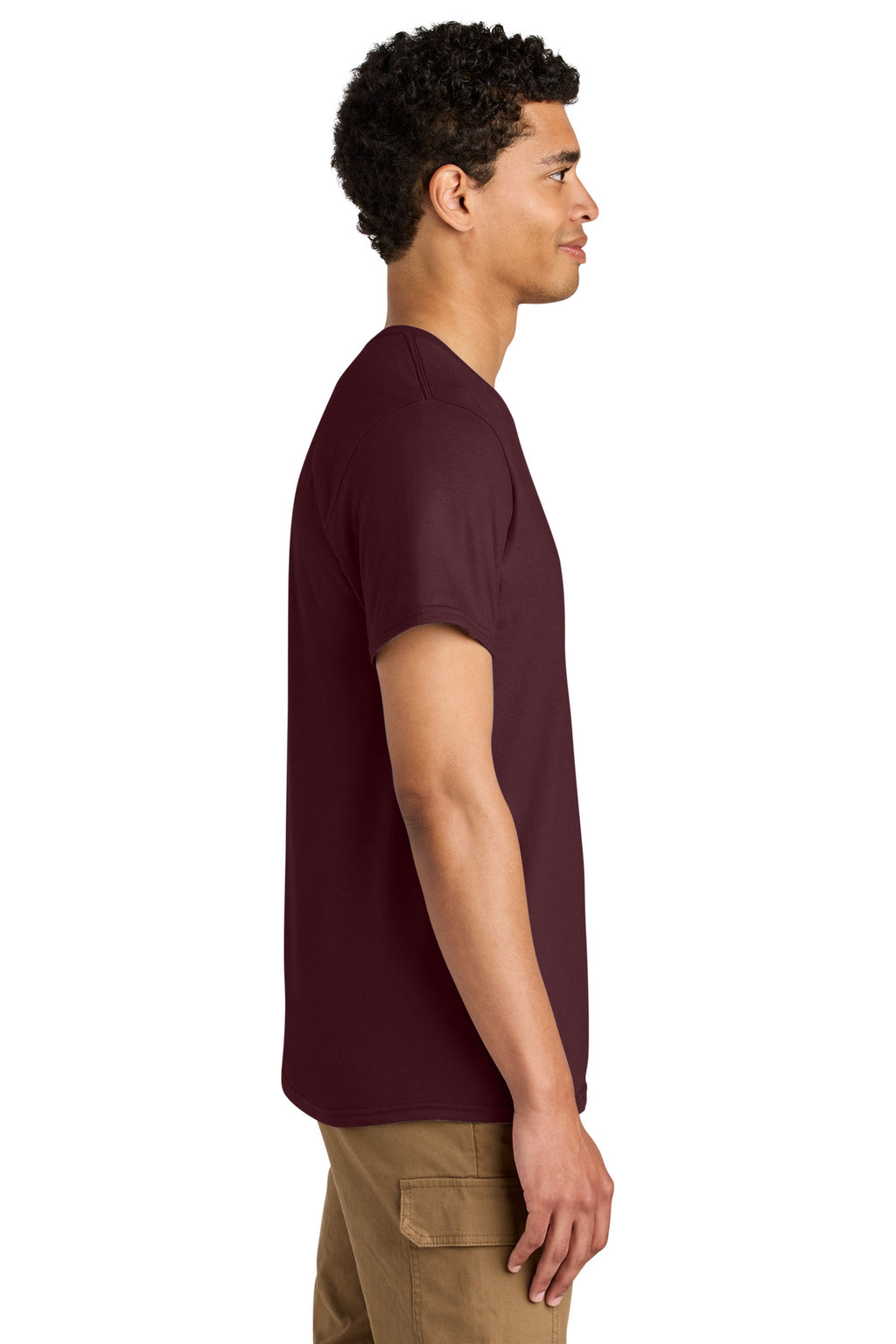 Jerzees Unisex Premium Combed Ring Spun Cotton Tee 570M - Maroon - side