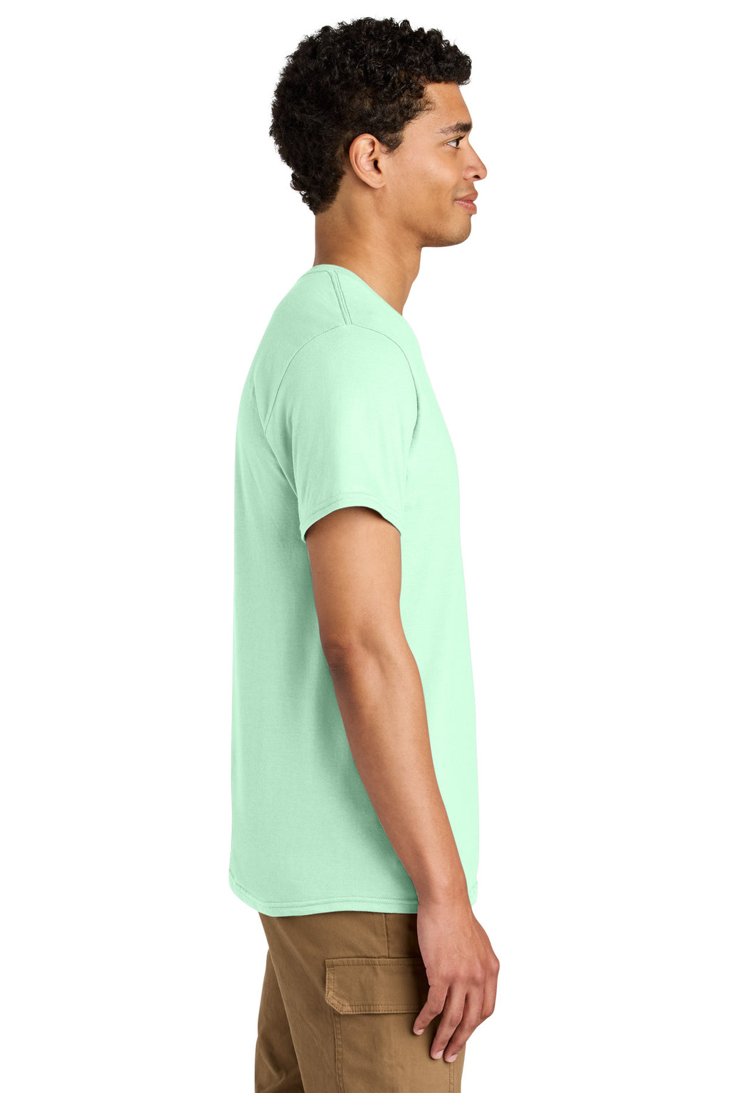 Jerzees Unisex Premium Combed Ring Spun Cotton Tee 570M - Mint To Be - side