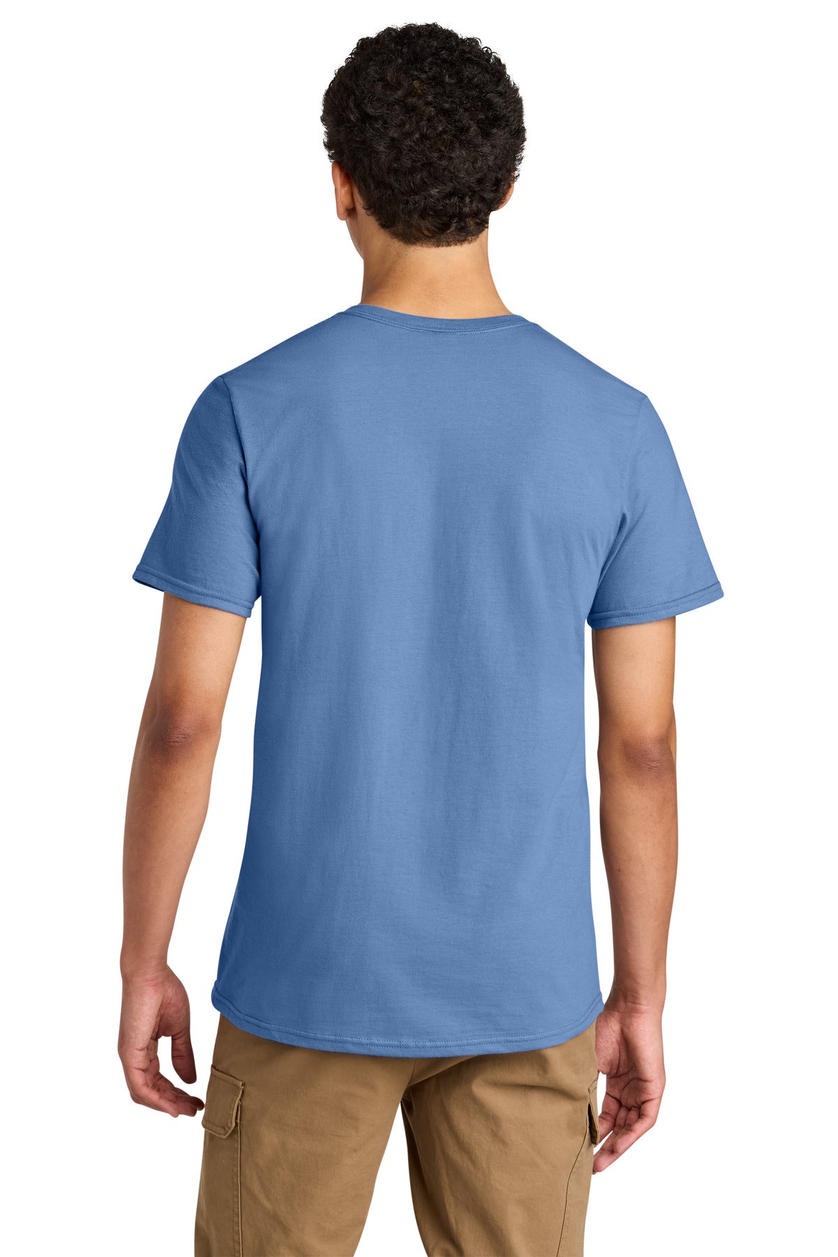 Jerzees Unisex Premium Combed Ring Spun Cotton Tee 570M - Periwinkle Blue - back
