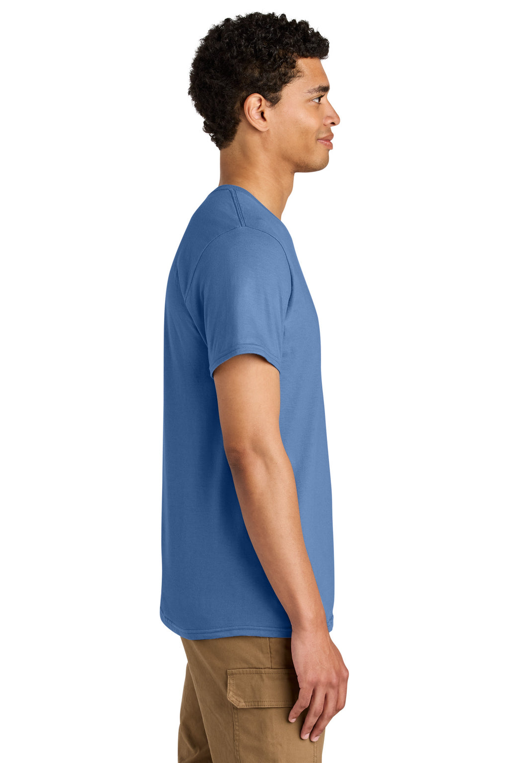 Jerzees Unisex Premium Combed Ring Spun Cotton Tee 570M - Periwinkle Blue - side