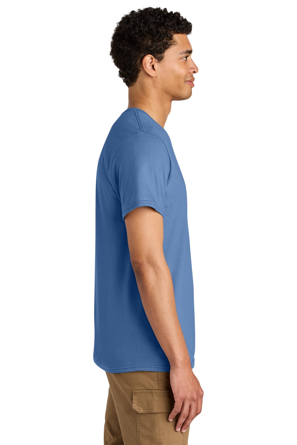 Jerzees Unisex Premium Combed Ring Spun Cotton Tee 570M - Periwinkle Blue - side