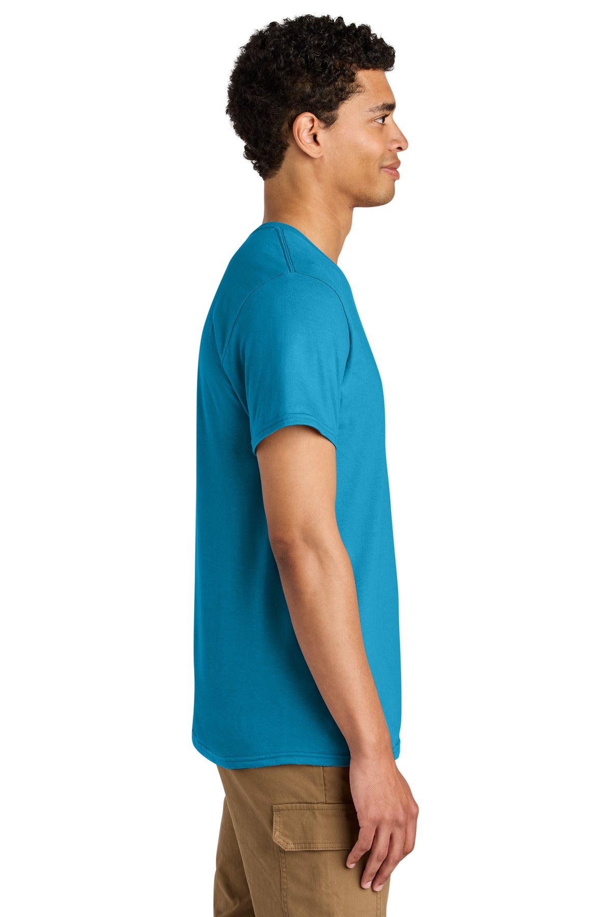 Jerzees Unisex Premium Combed Ring Spun Cotton Tee 570M - Soul Blue - side