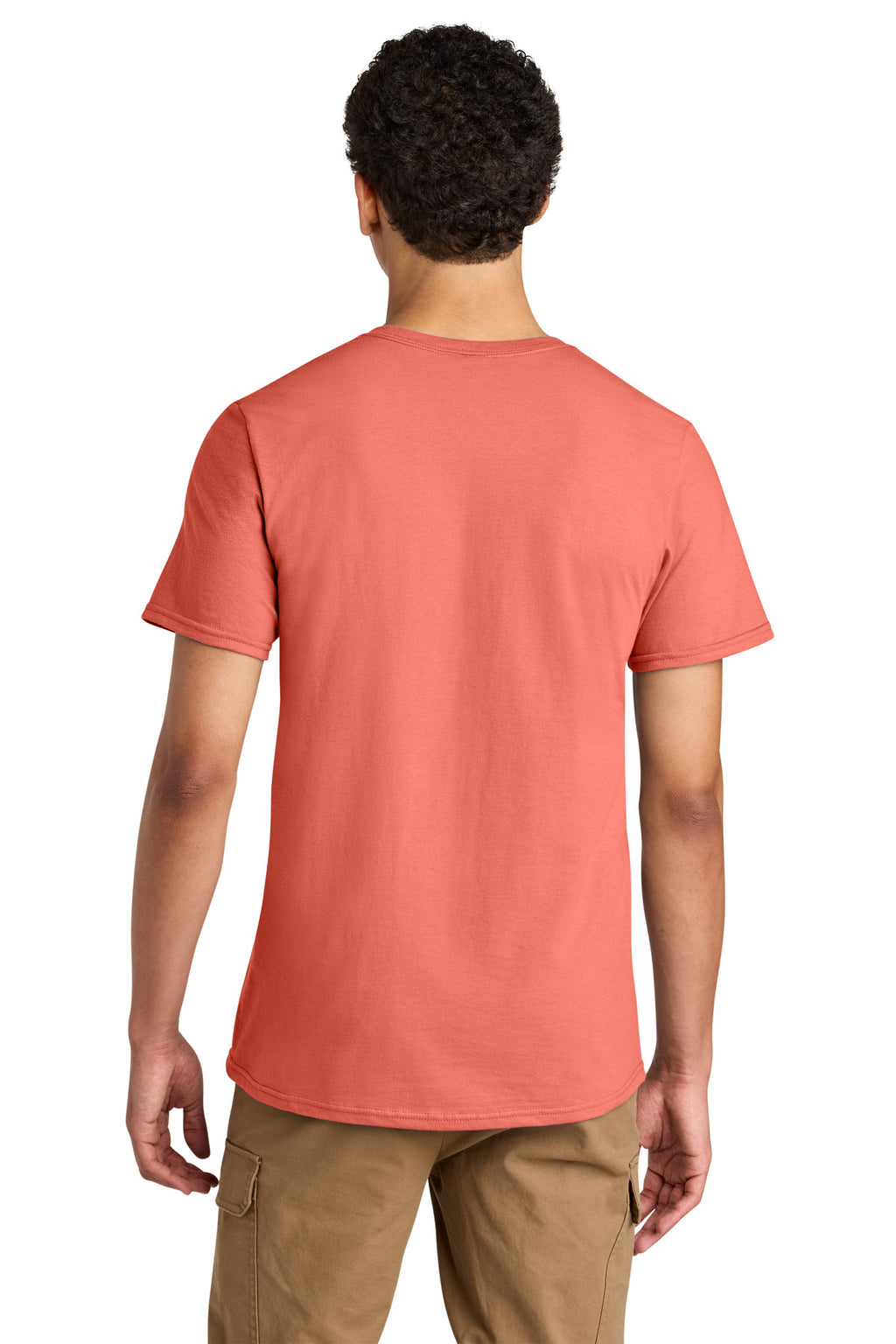 Jerzees Unisex Premium Combed Ring Spun Cotton Tee 570M - Sunset Coral - back