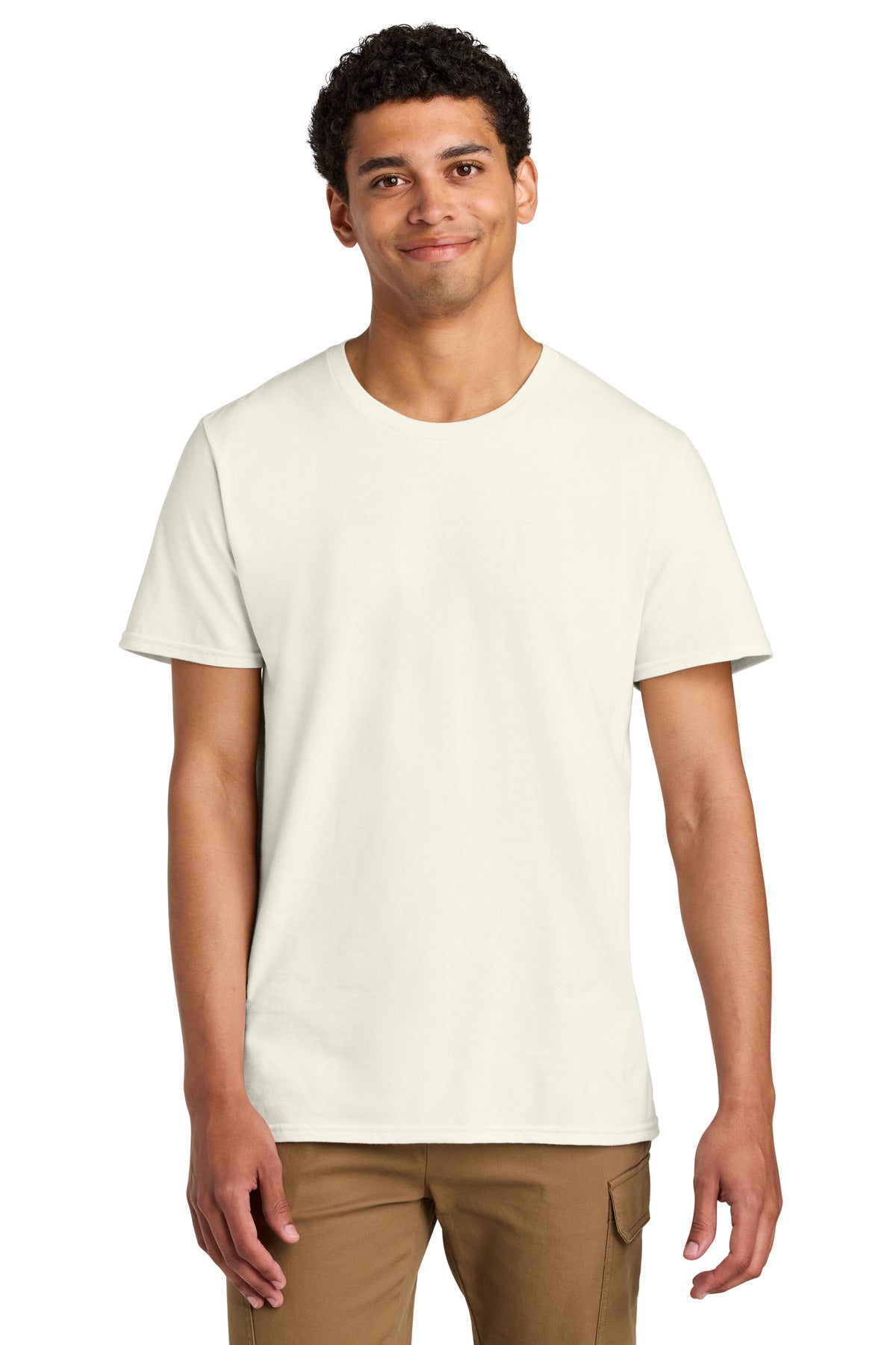 Jerzees Unisex Premium Combed Ring Spun Cotton Tee 570M - Sweet Cream Heather - front