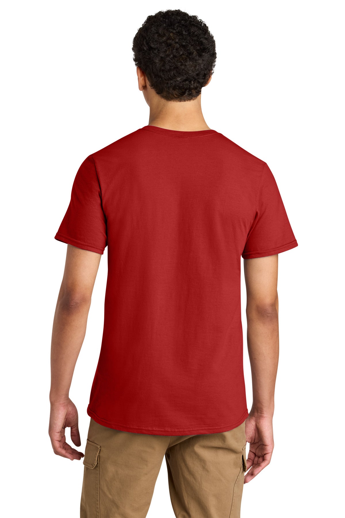 Jerzees Unisex Premium Combed Ring Spun Cotton Tee 570M - True Red - back