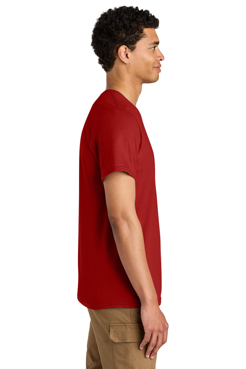 Jerzees Unisex Premium Combed Ring Spun Cotton Tee 570M - True Red - side