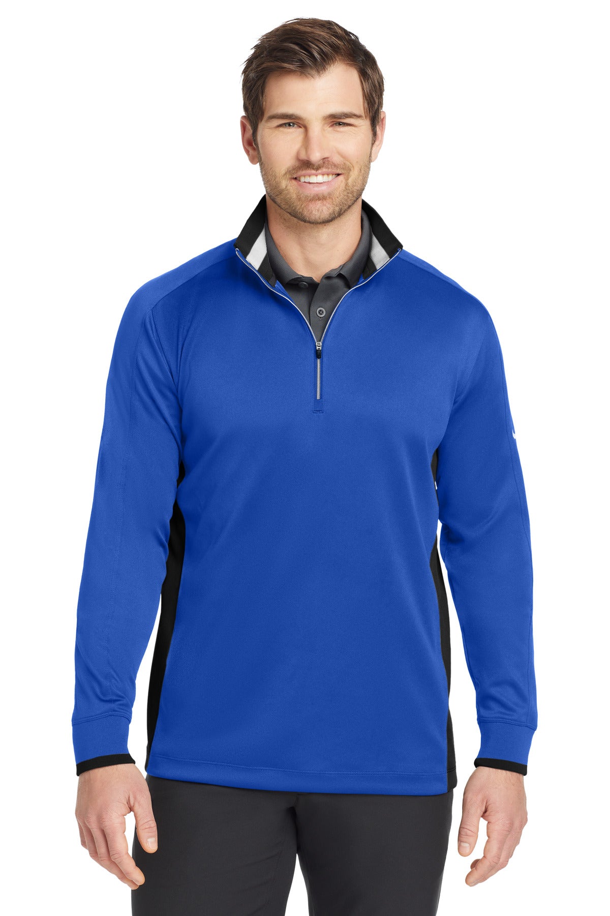 Nike Dri-FIT 1/2-Zip Cover-Up. 578673 - Game Royal/ Black/ White - front