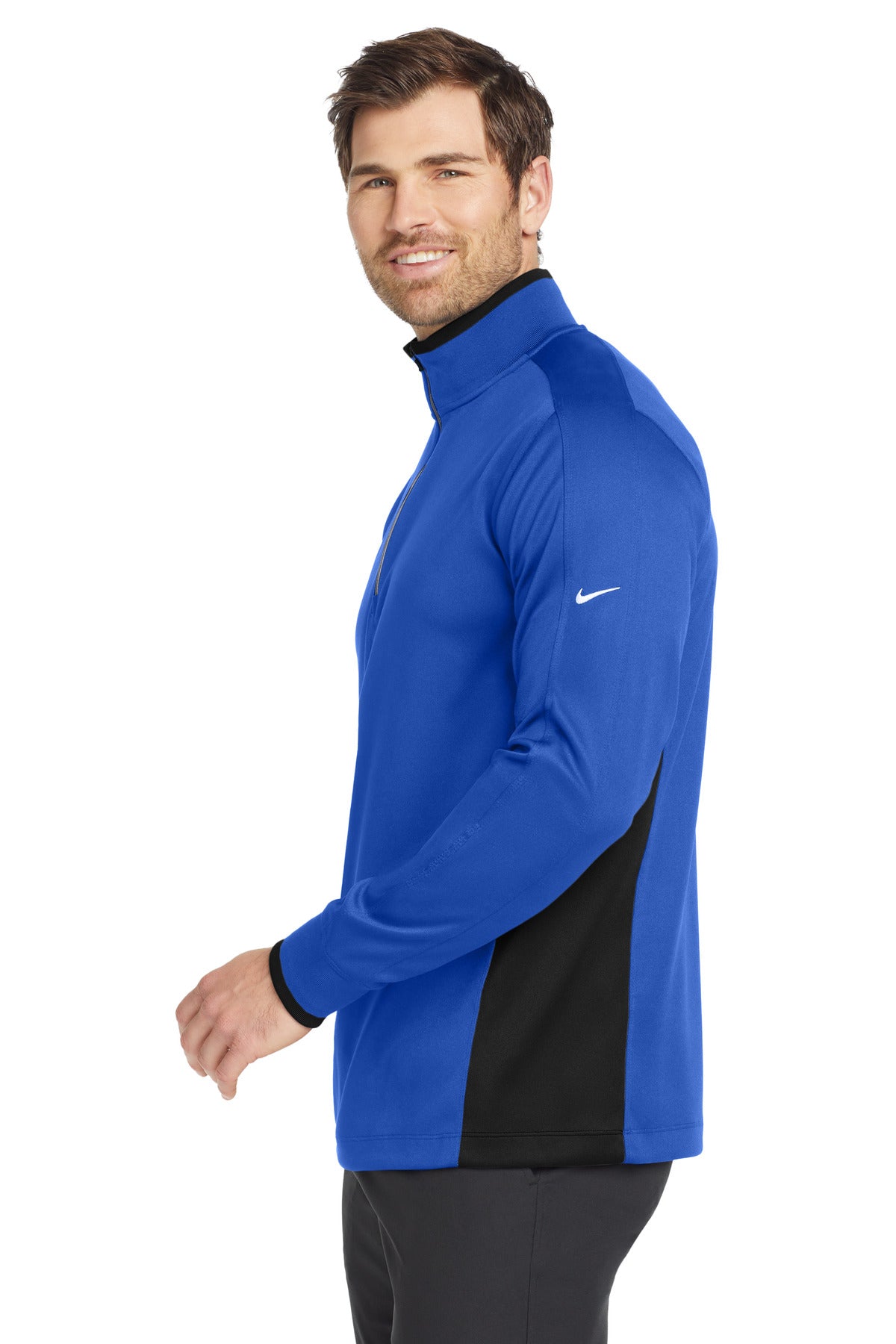Nike Dri-FIT 1/2-Zip Cover-Up. 578673 - Game Royal/ Black/ White - side