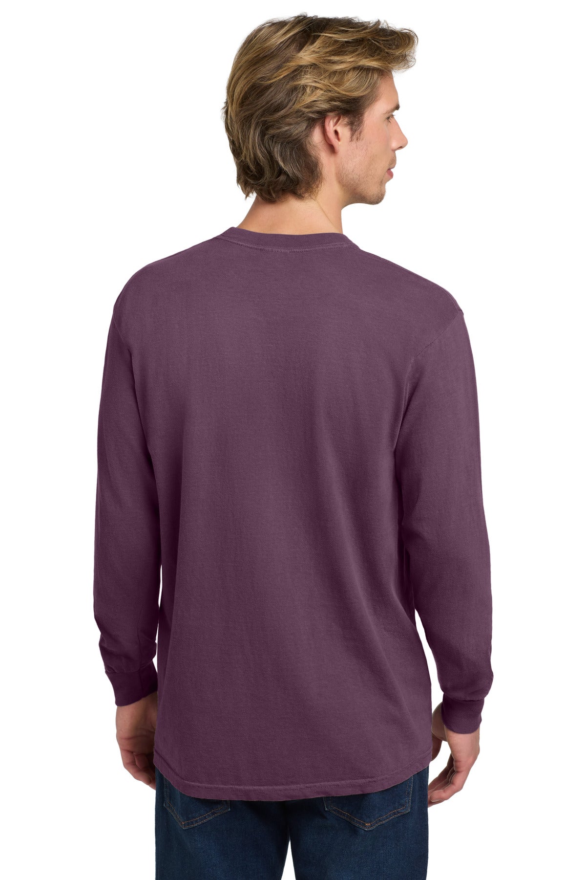 COMFORT COLORS Heavyweight Ring Spun Long Sleeve Tee. 6014 - Berry - back