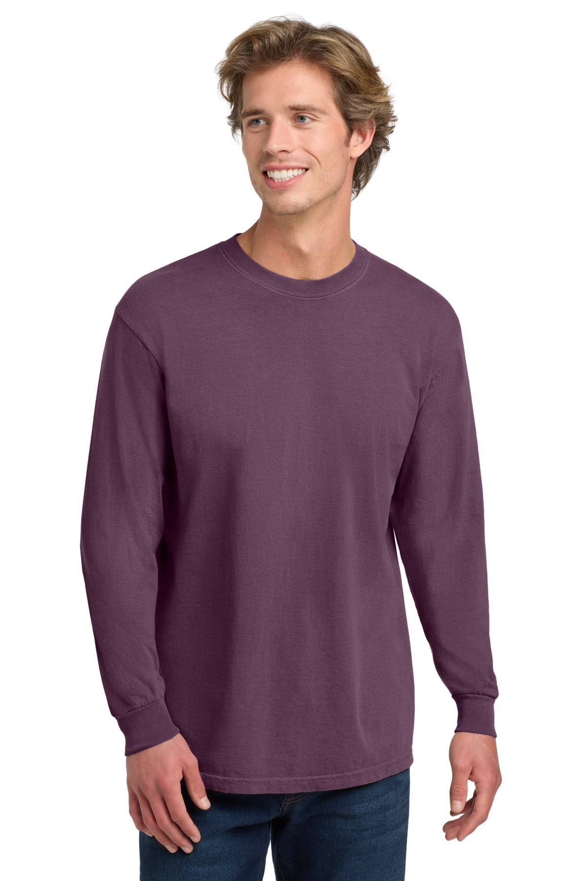 COMFORT COLORS Heavyweight Ring Spun Long Sleeve Tee. 6014 - Berry - front